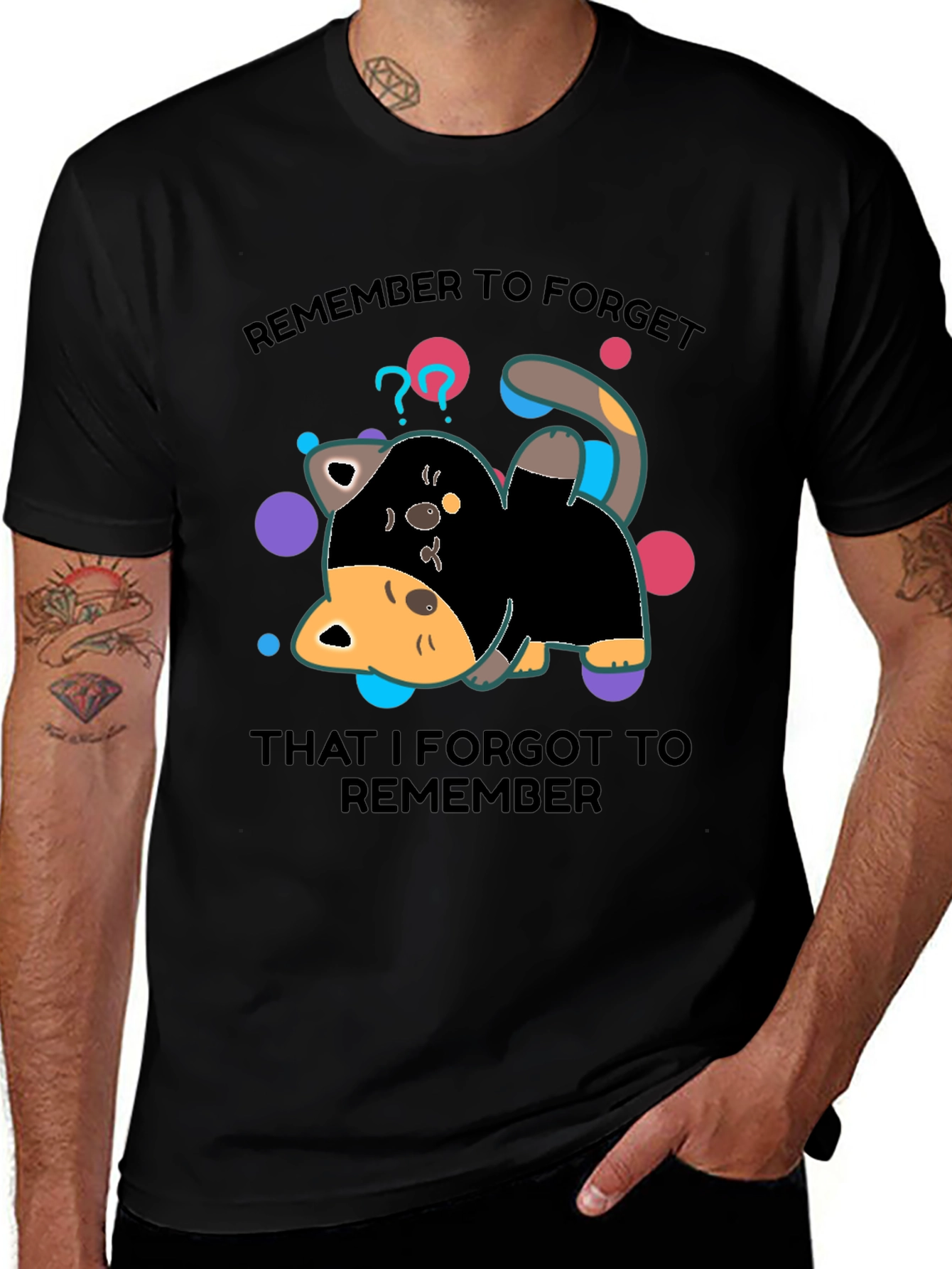 Variant 9 of Forget to Remember Funny Graphic T-Shirt