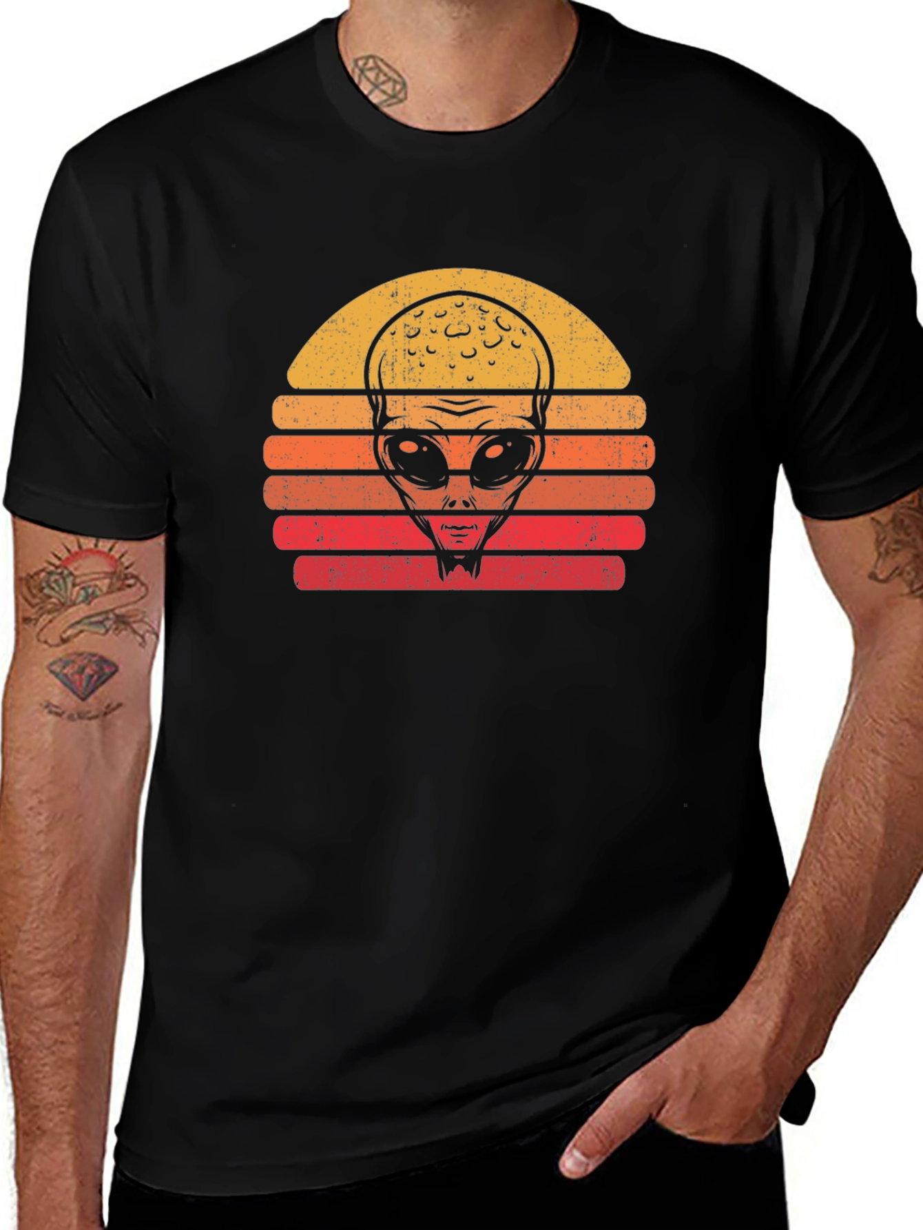 Variant 14 of Retro Alien Graphic Tee