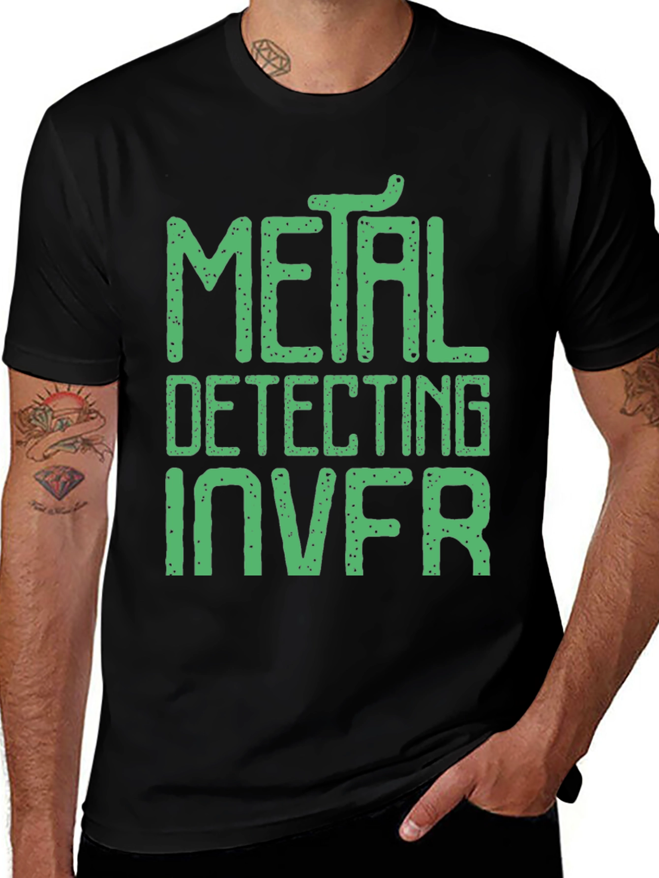 Variant 12 of Metal Detecting INVR Black Graphic Tee