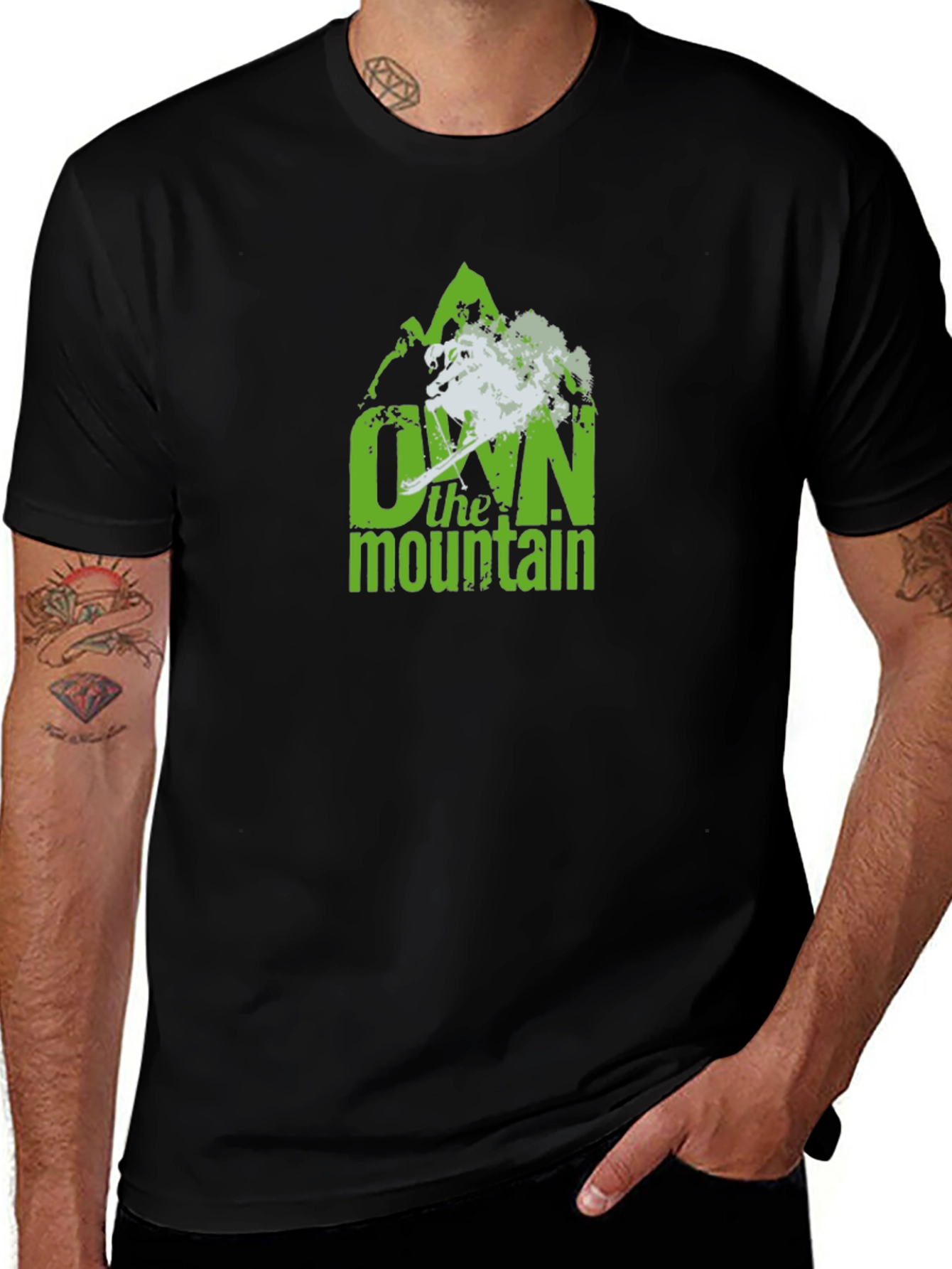 Variant 5 of Own The Mountain Graphic T-Shirt - Black