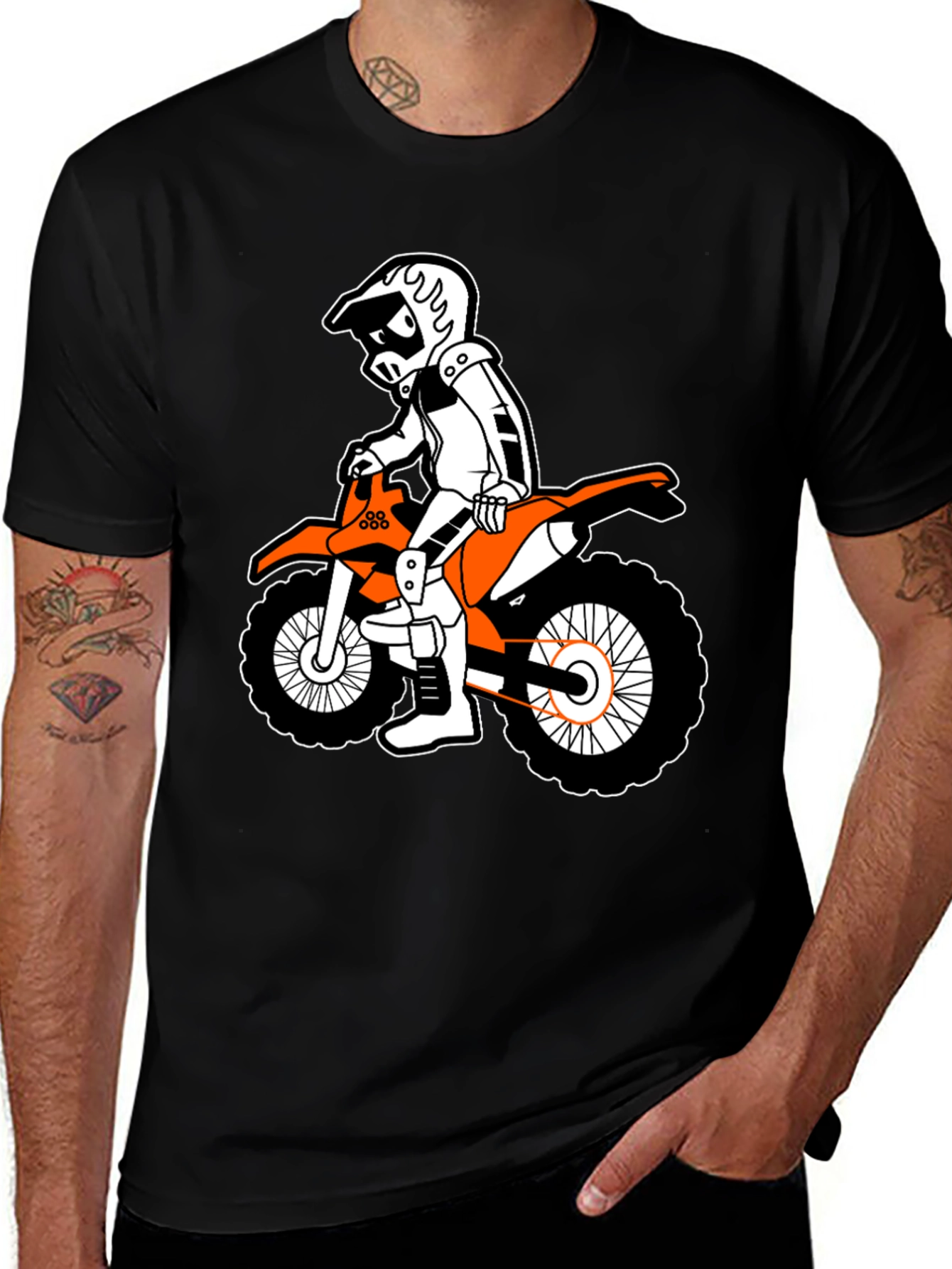 Variant 3 of Cool Cartoon Motorcross Rider T-Shirt