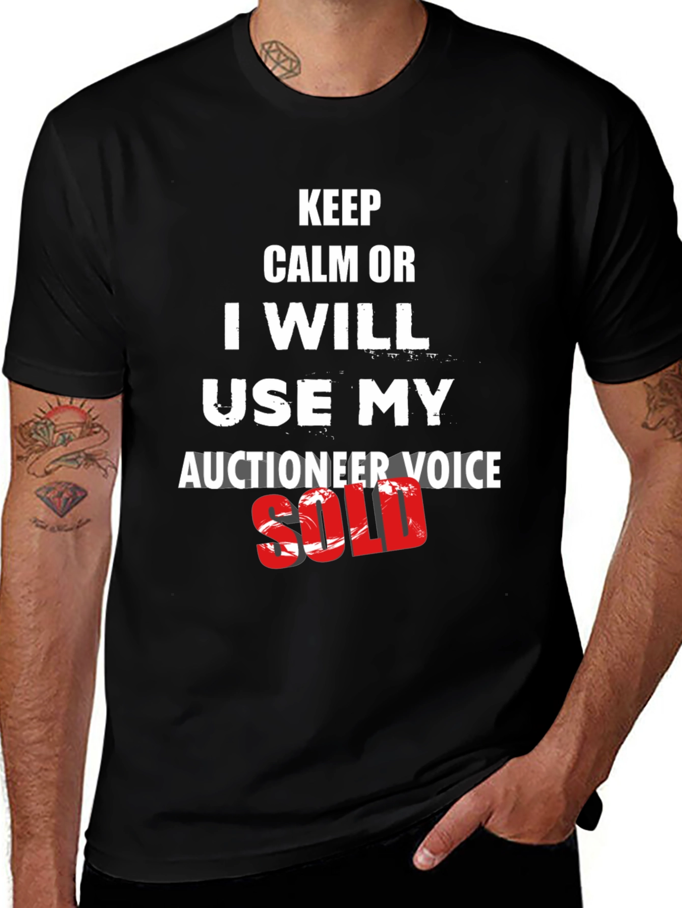 Variant 14 of Keep Calm Auctioneer Voice T-Shirt