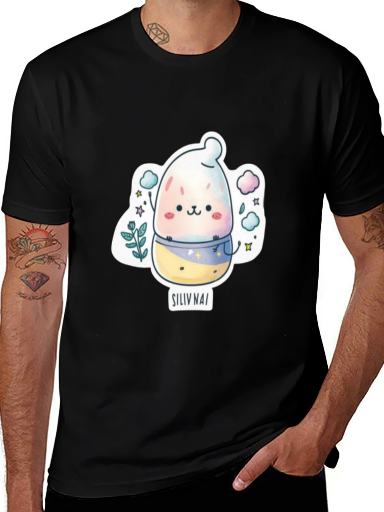 Variant 22 of Cute Kawaii Condom Character Graphic T-Shirt