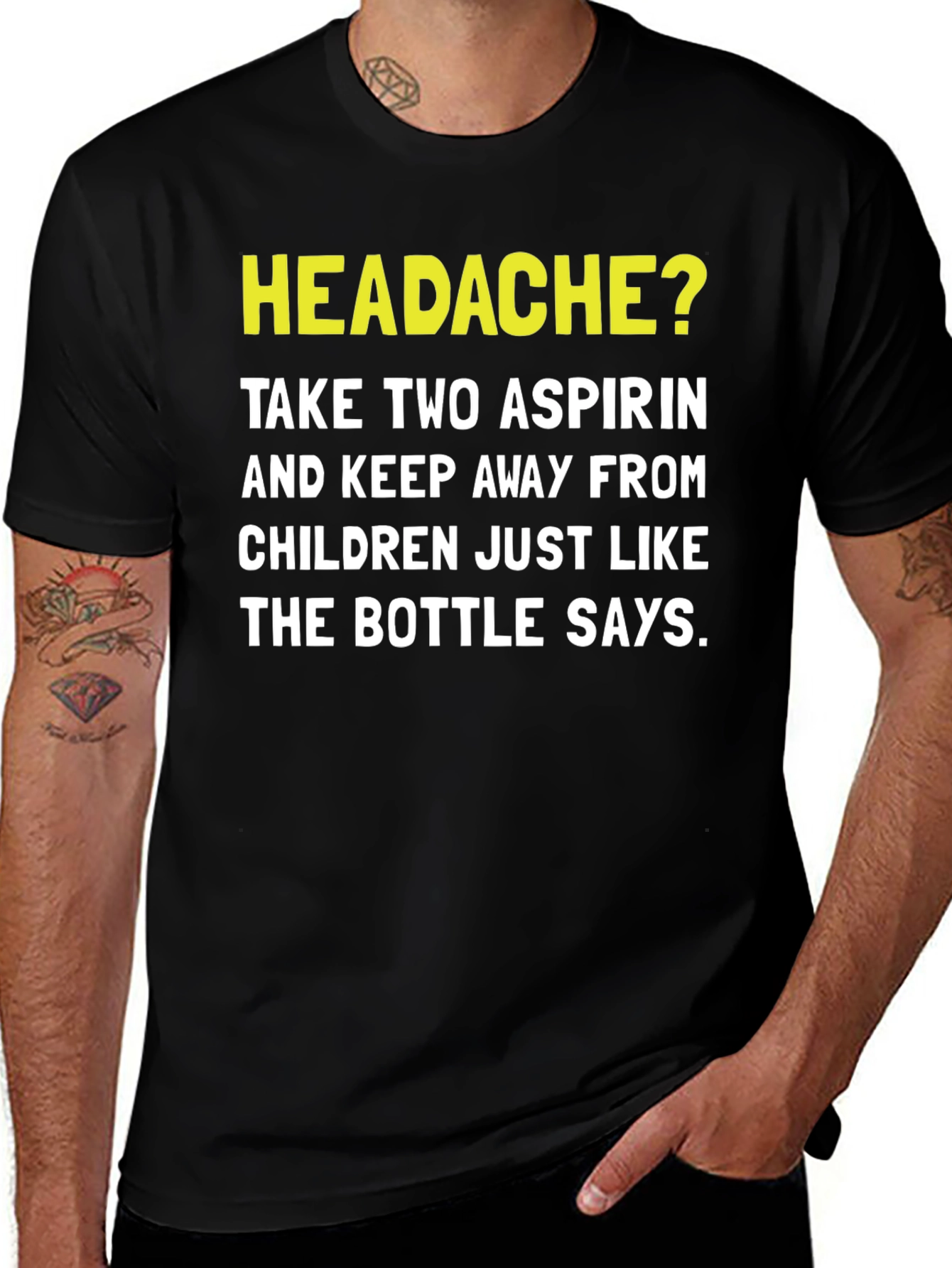 Variant 15 of Headache Aspirin Humor T-Shirt