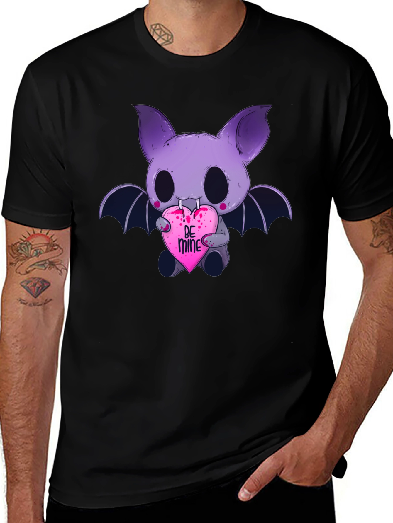 Variant 26 of Cute Bat 'Be Mine' Graphic T-Shirt