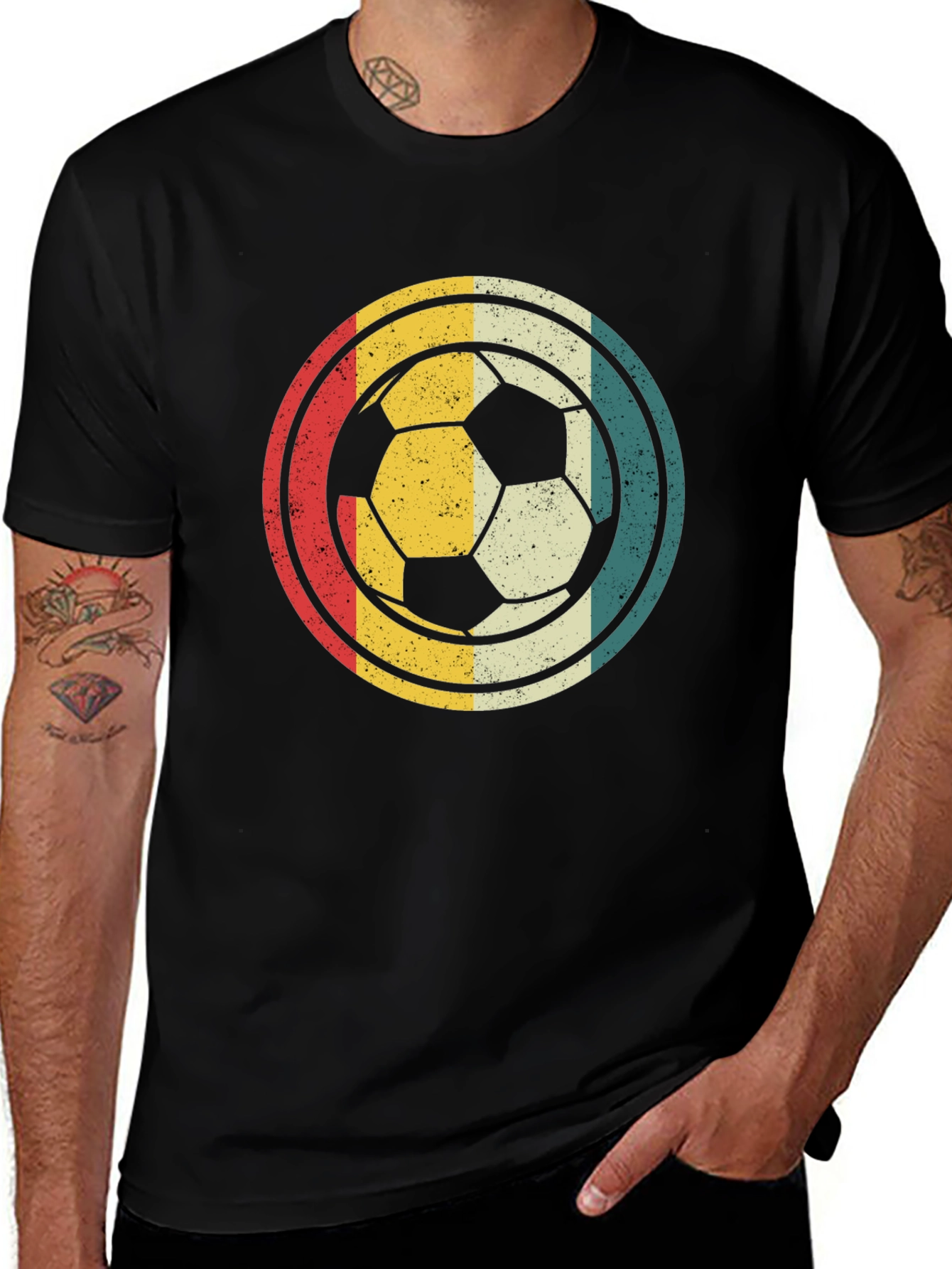Variant 26 of Retro Soccer Ball Graphic T-Shirt
