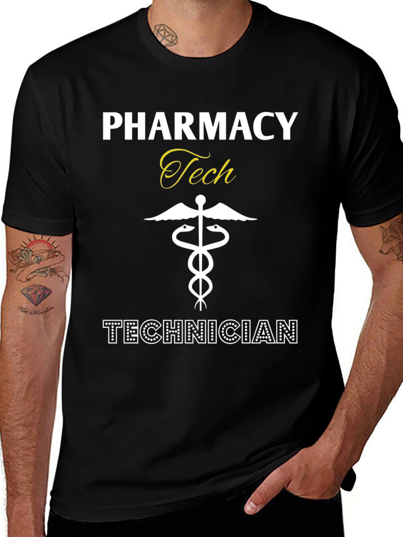 Variant 5 of Pharmacy Technician T-Shirt - Caduceus Symbol