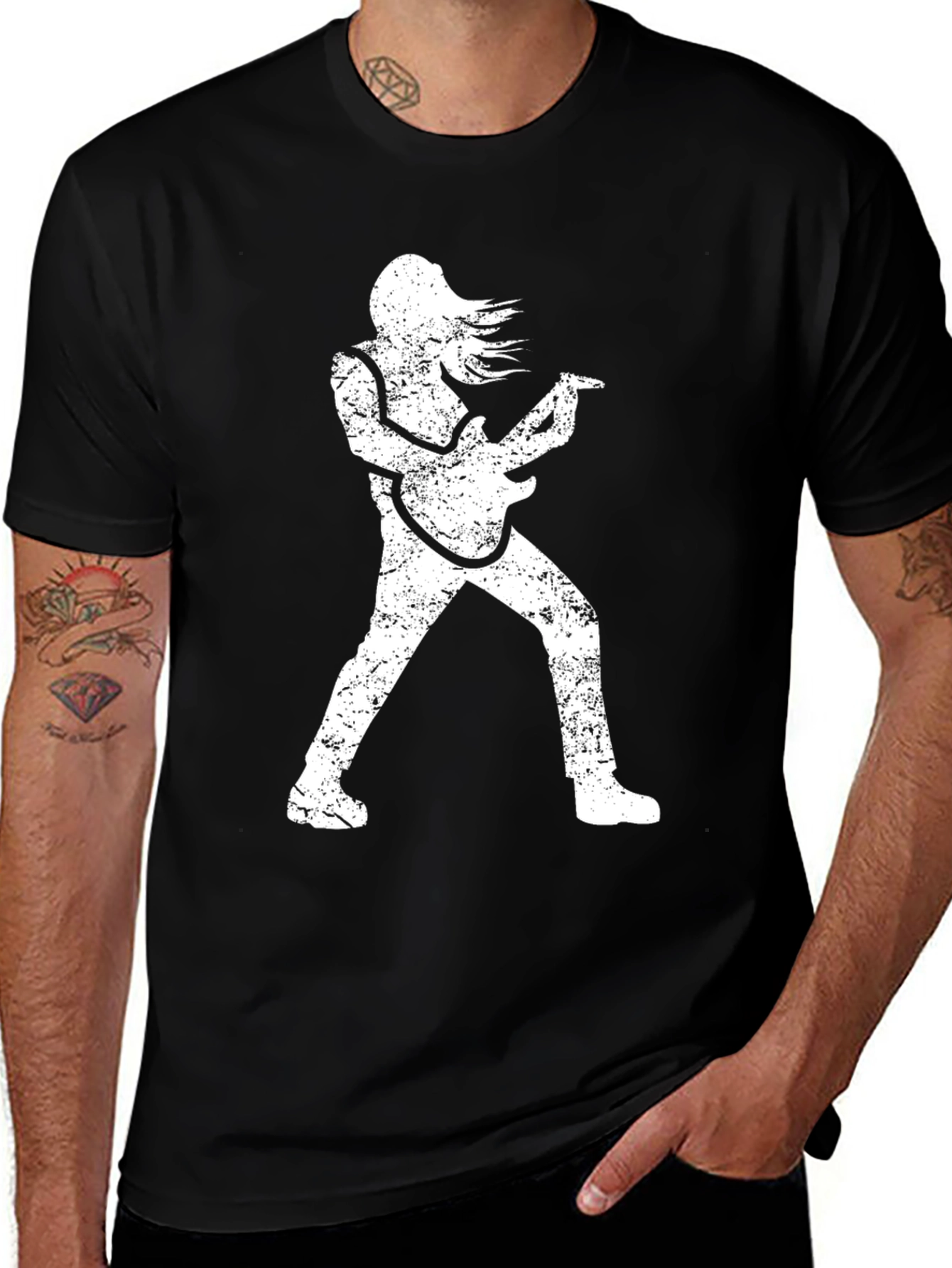 Variant 27 of Rock Star Graphic T-Shirt - Distressed Look