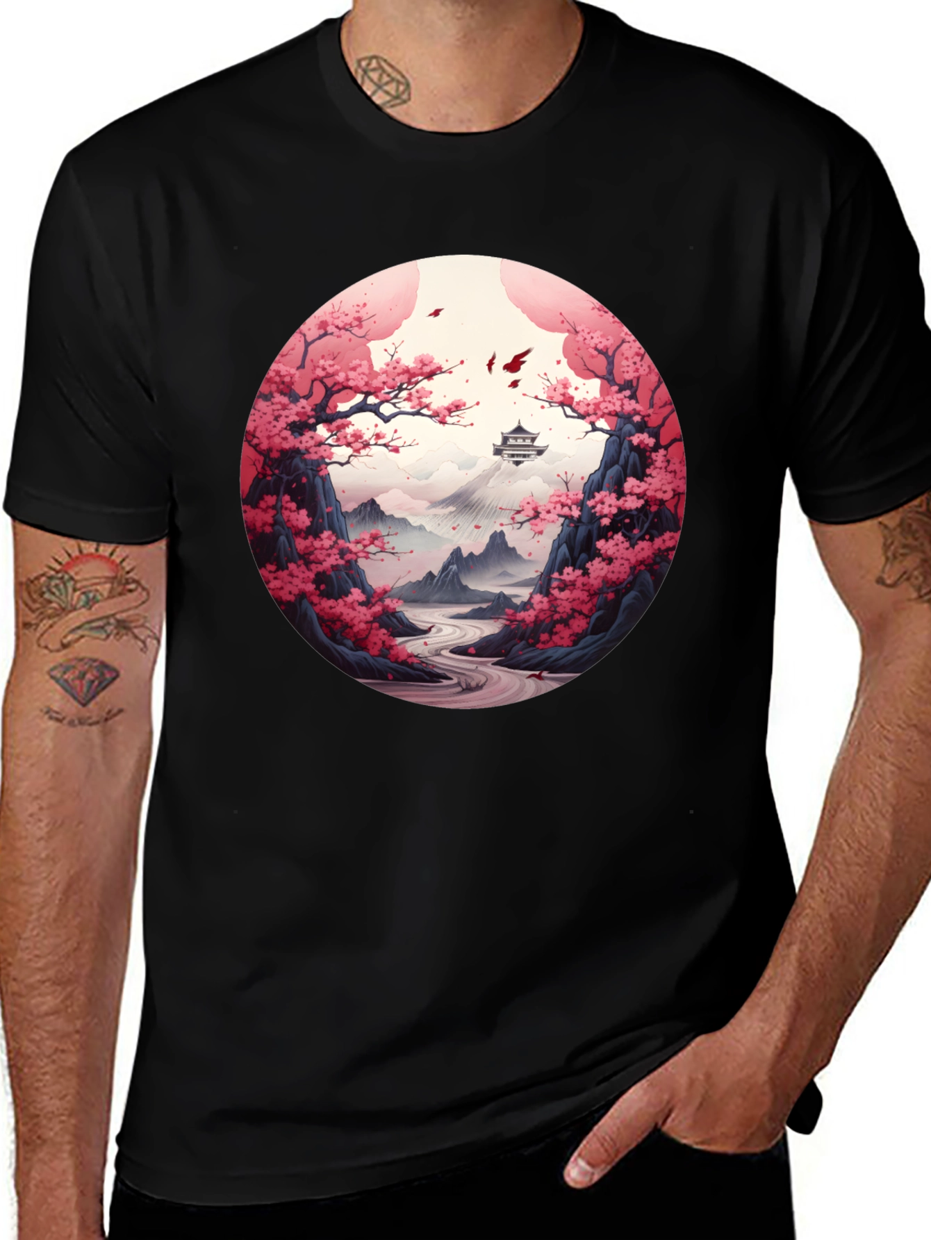 Variant 12 of Cherry Blossom Mountain T-Shirt
