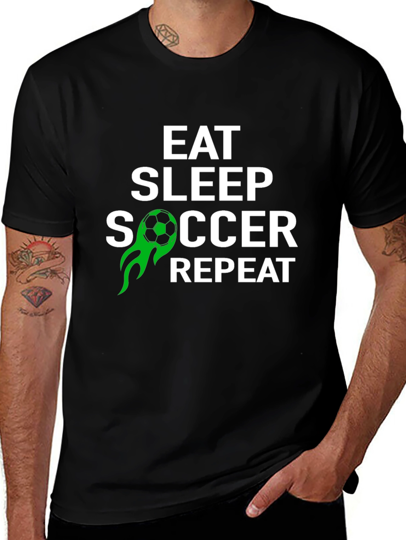 Variant 29 of Eat Sleep Soccer Repeat T-Shirt