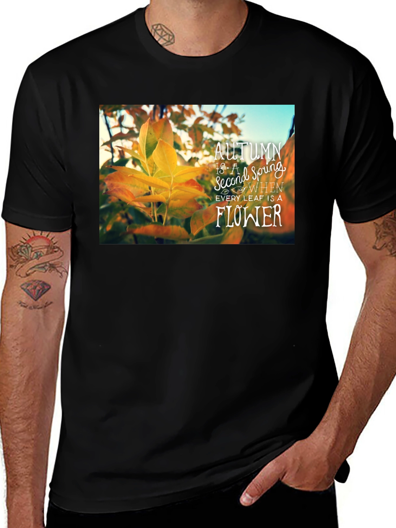 Variant 13 of Autumn Leaves Graphic Tee - Seasonal Style