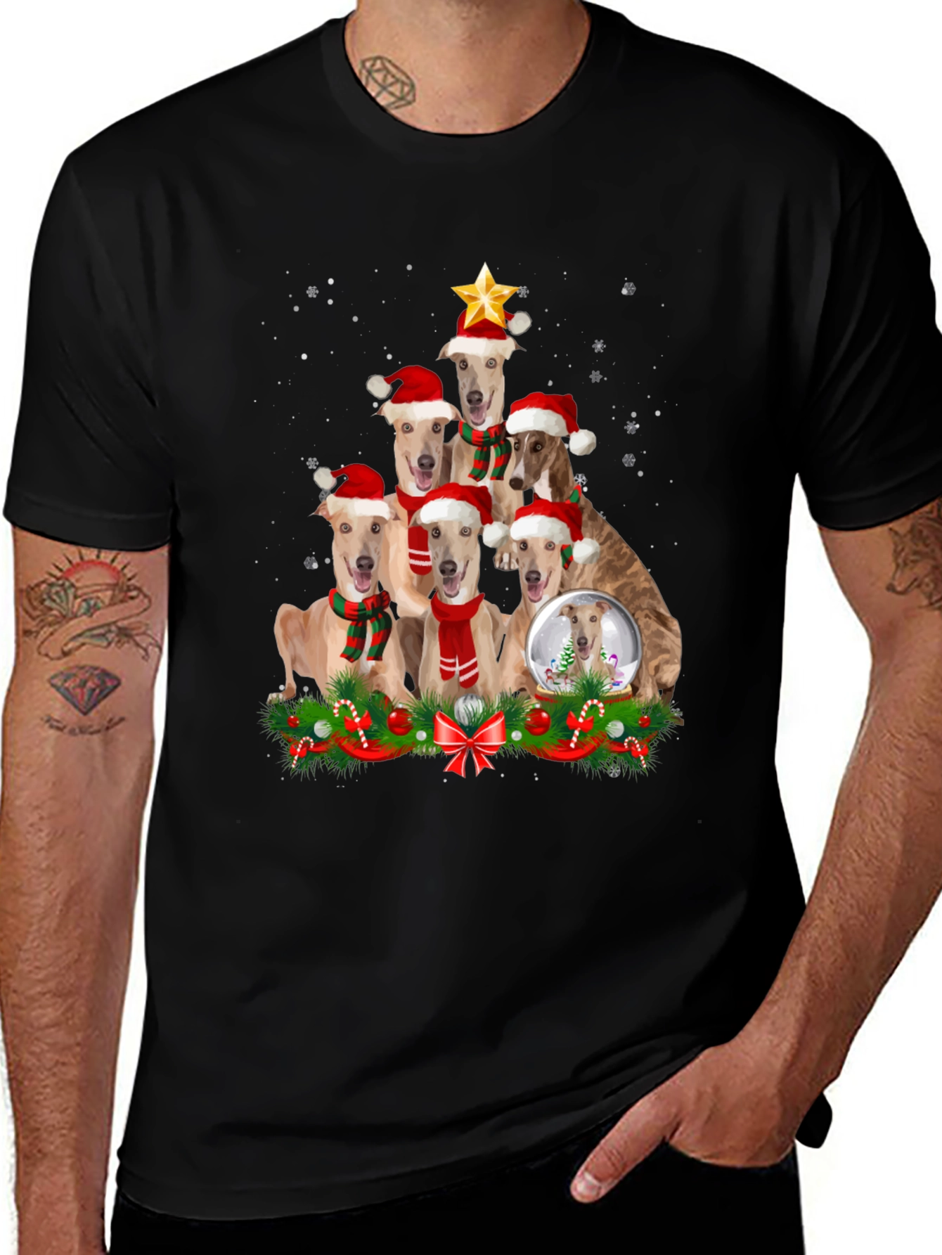 Variant 26 of Christmas Dog T-Shirt Holiday Pet Lovers Tee
