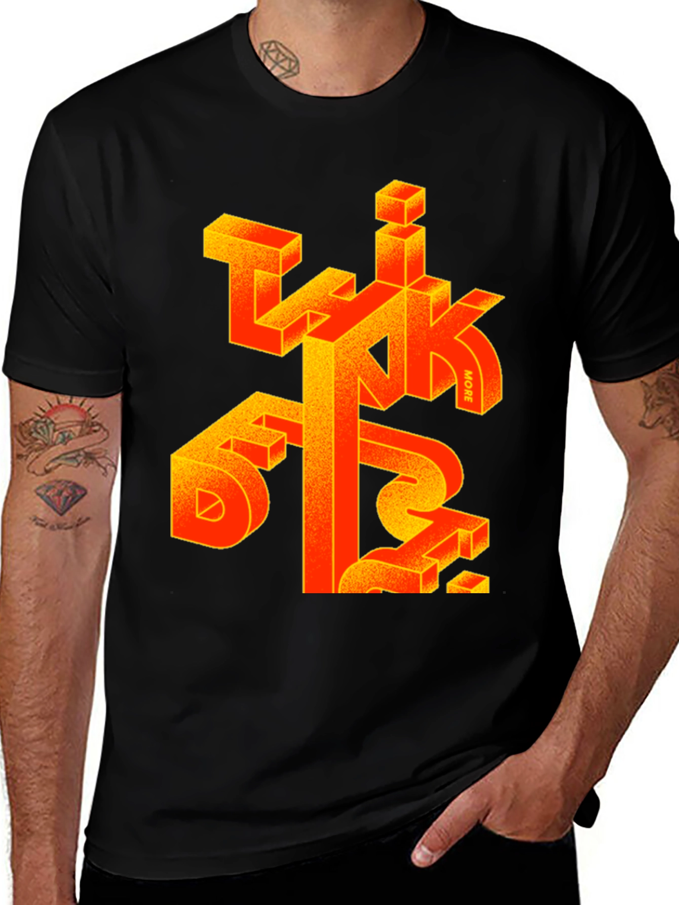 Variant 10 of Optical Illusion Graphic Tee - Black