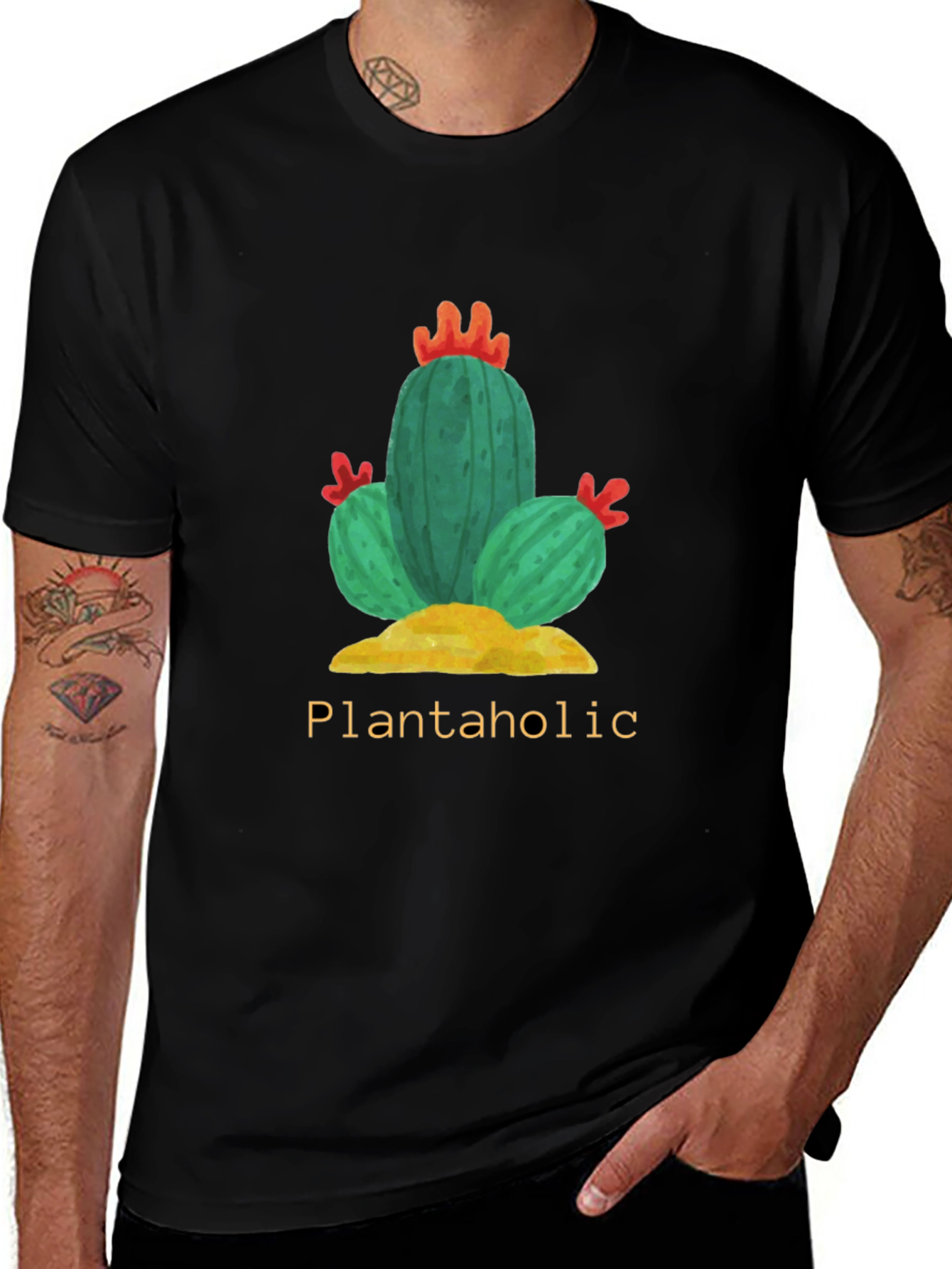 Variant 23 of Plantaholic Cactus T-Shirt - Nature Lover Tee