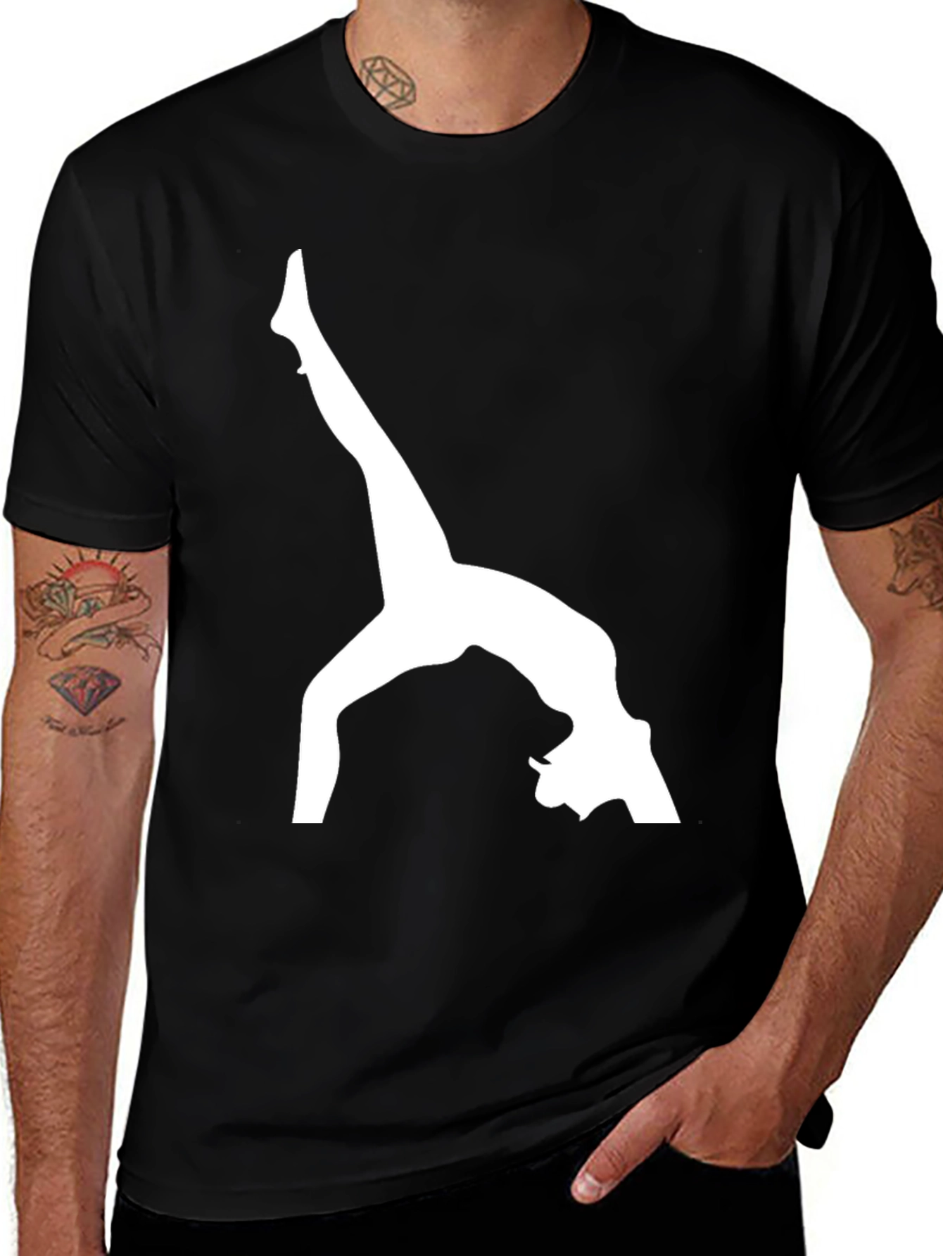 Variant 5 of Black Dancer Silhouette Graphic Tee