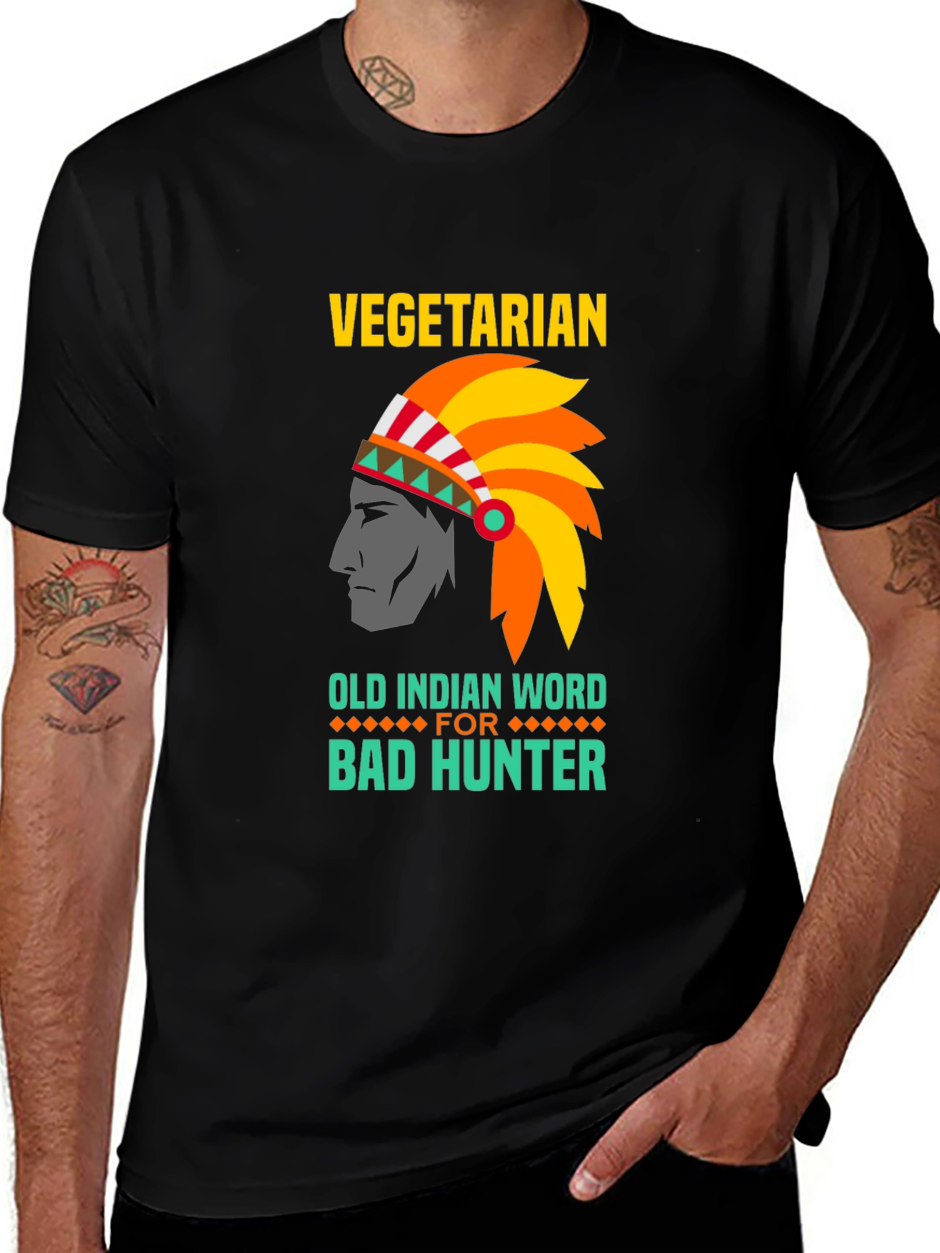 Variant 14 of Vegetarian Bad Hunter Graphic Tee
