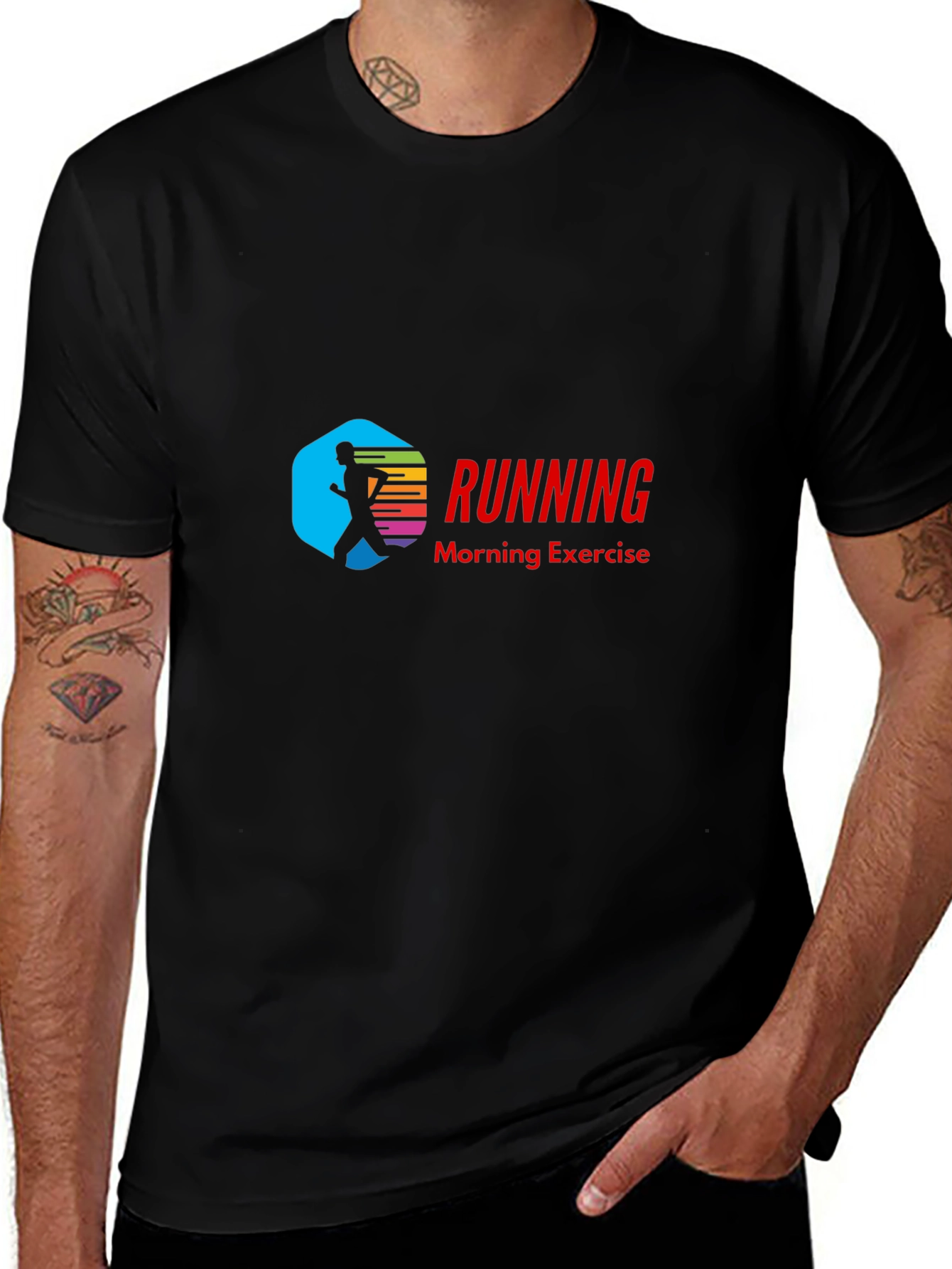 Variant 29 of Running Morning Exercise Graphic T-Shirt