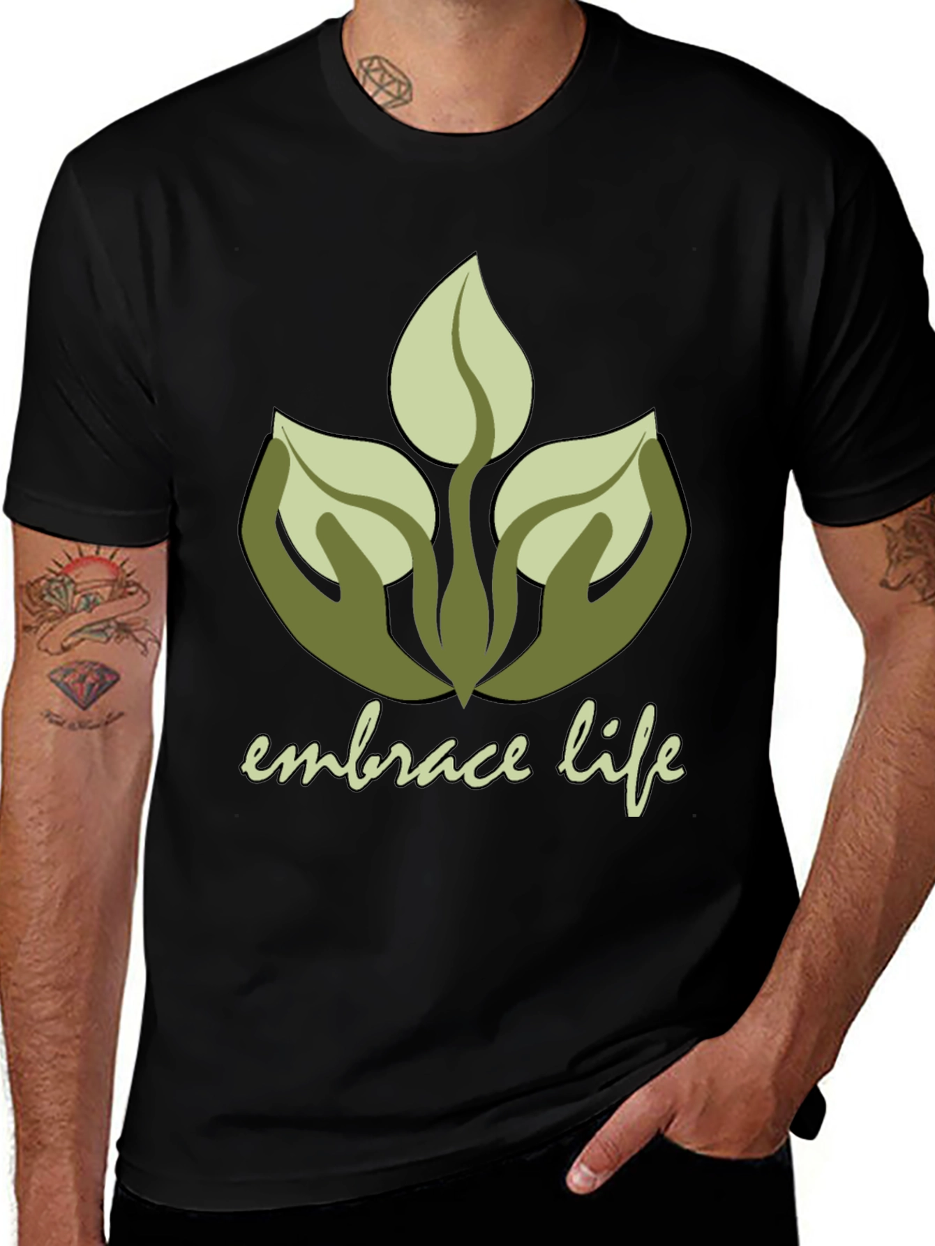 Variant 9 of Embrace Life Graphic Tee - Nature Lover Shirt