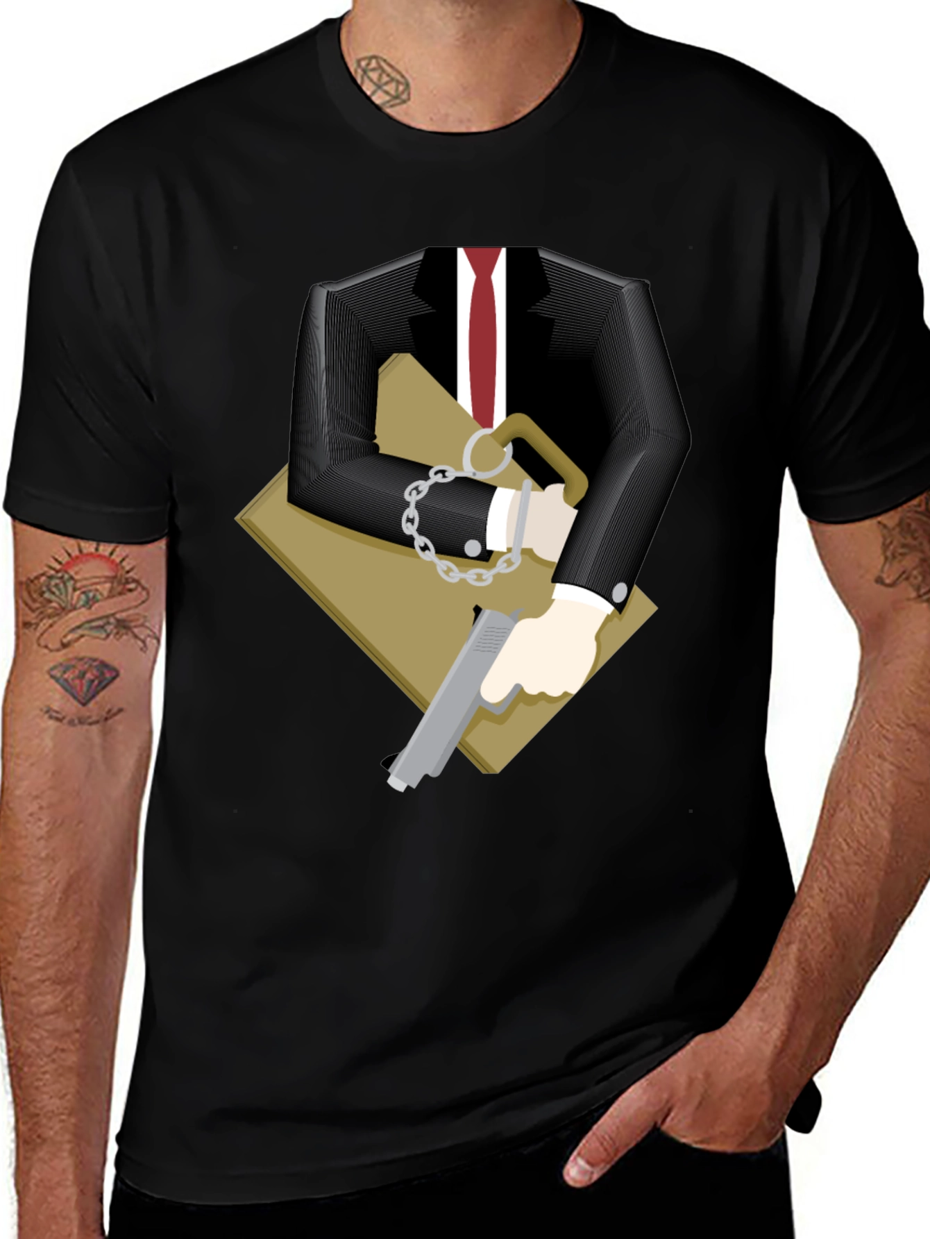 Variant 17 of Suit & Briefcase Graphic T-Shirt