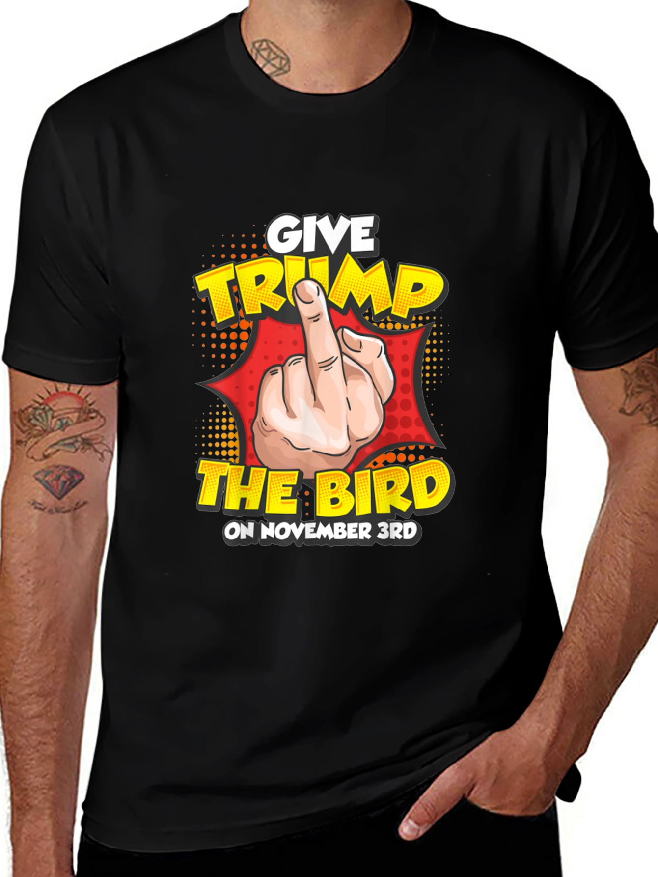 Variant 9 of Give Trump the Bird T-Shirt - November 3rd