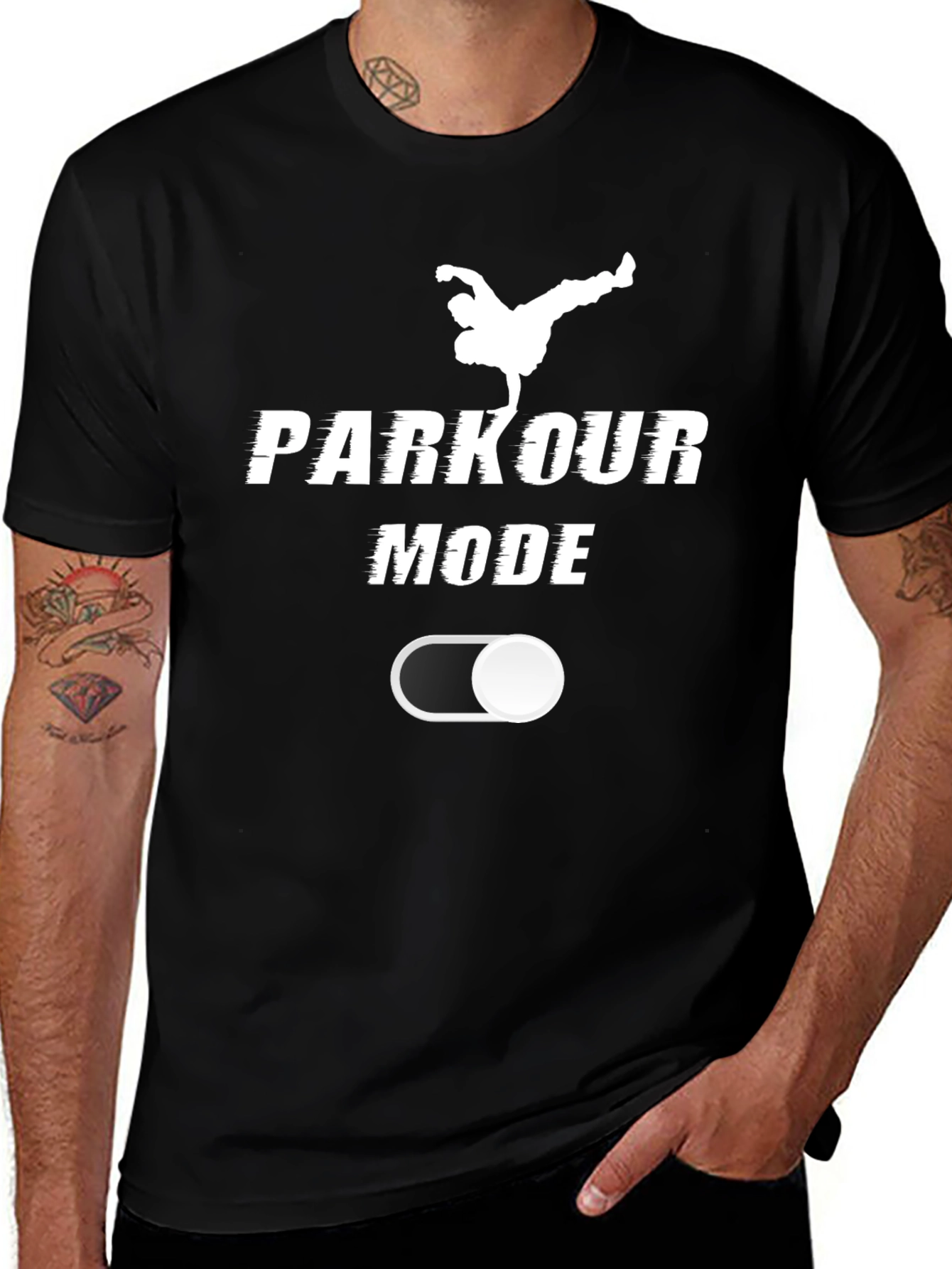 Variant 23 of Parkour Mode On - Stylish Graphic Tee