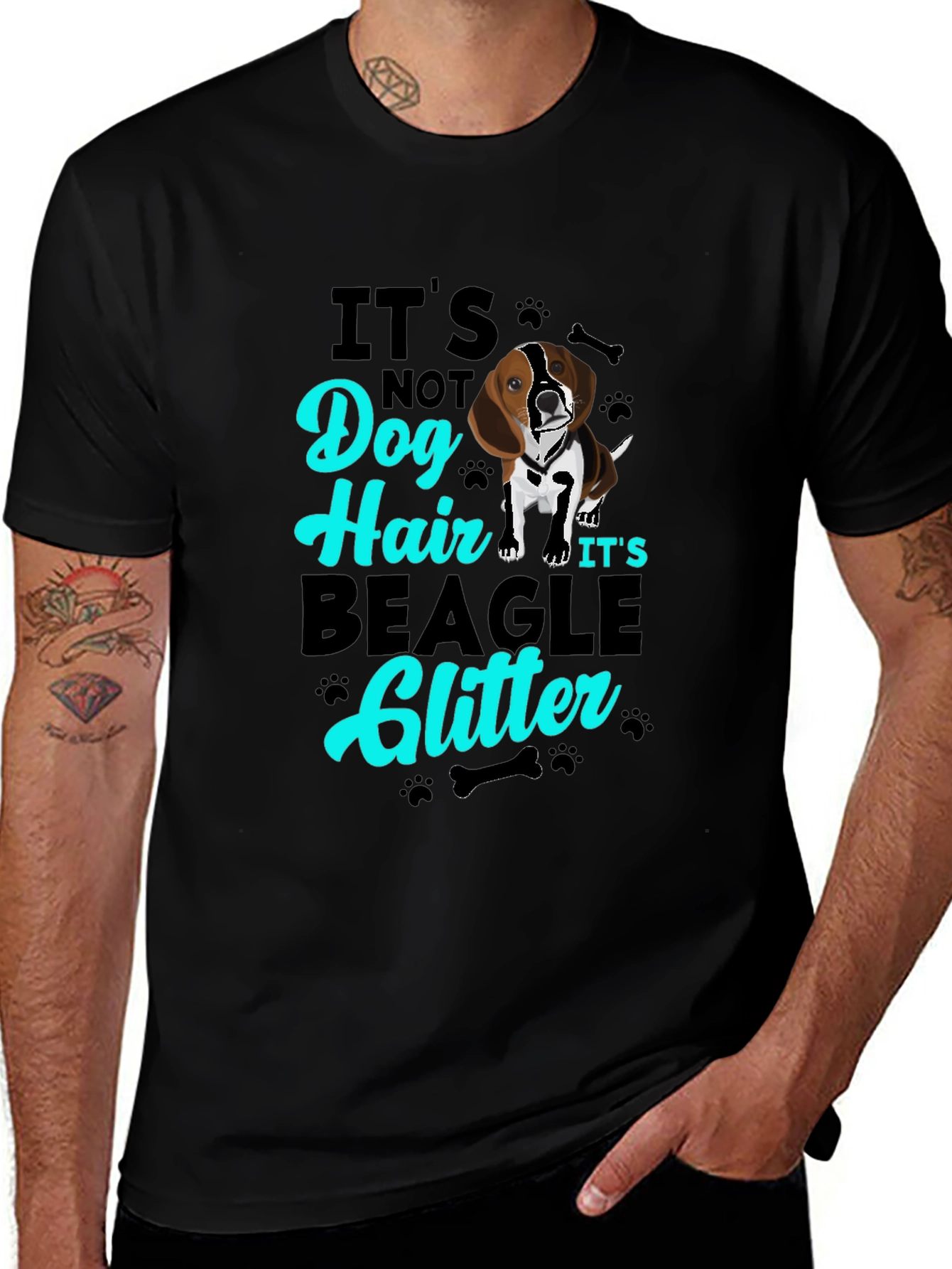 Beagle Glitter T-Shirt - Dog Lover Tee