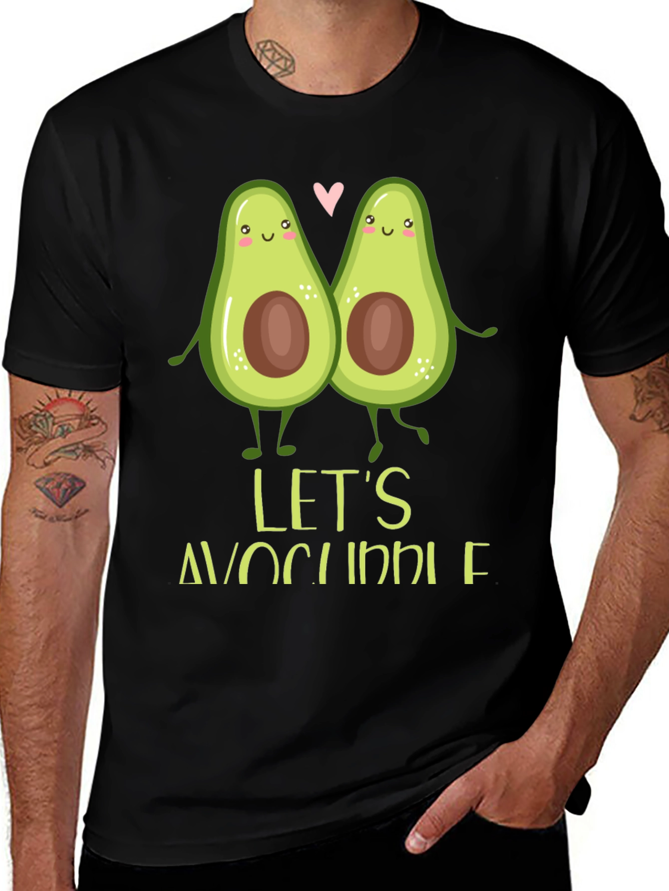 Variant 8 of Avocuddle Graphic Tee - Black