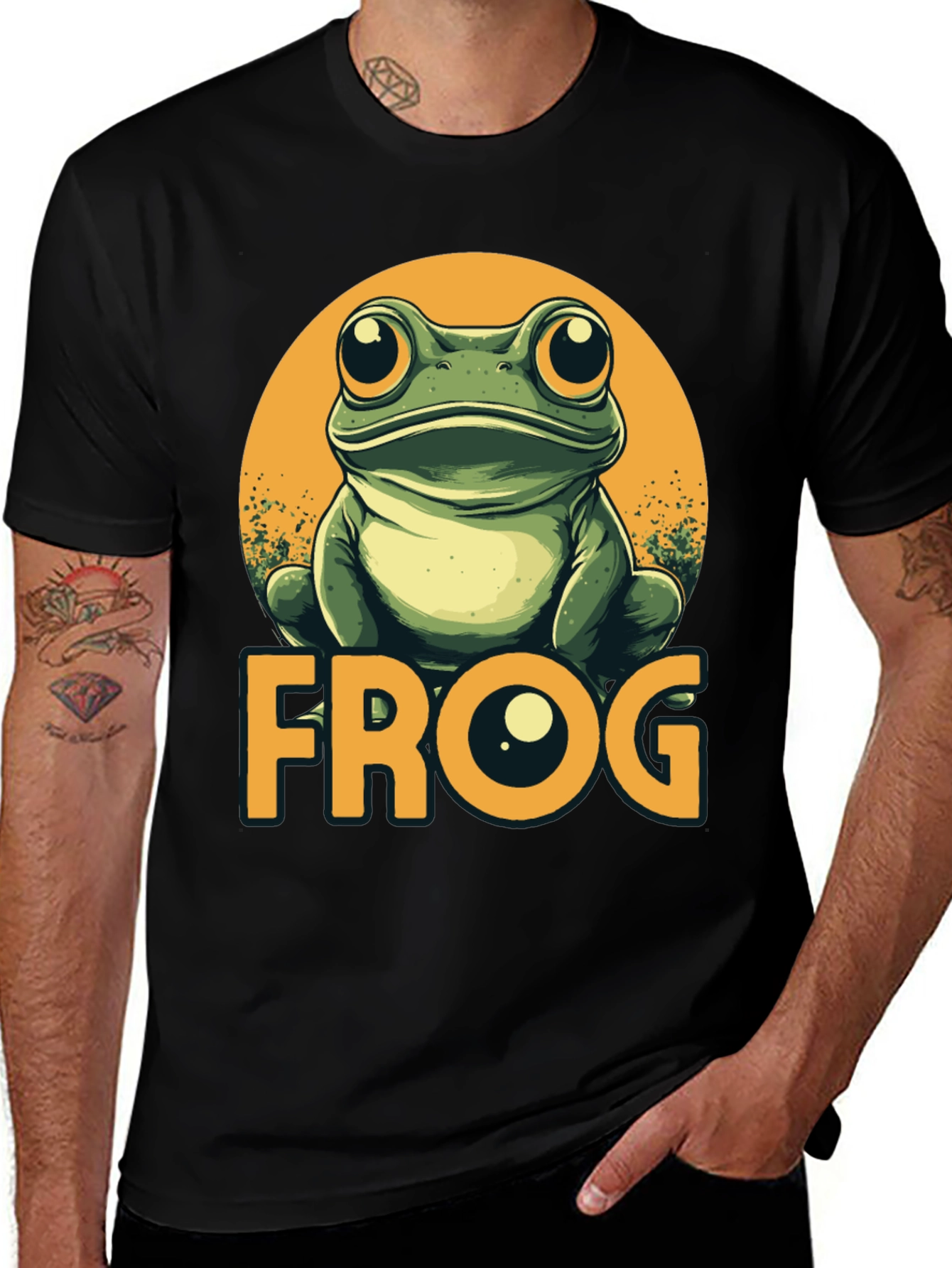 Variant 14 of Frog Graphic T-Shirt - Men's Crew Neck Tee