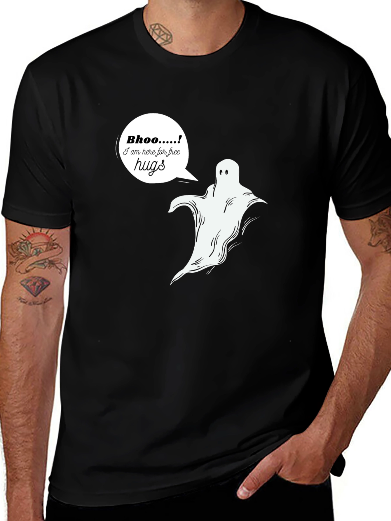 Variant 4 of Free Hugs Ghost T-Shirt - Halloween Spooky Season