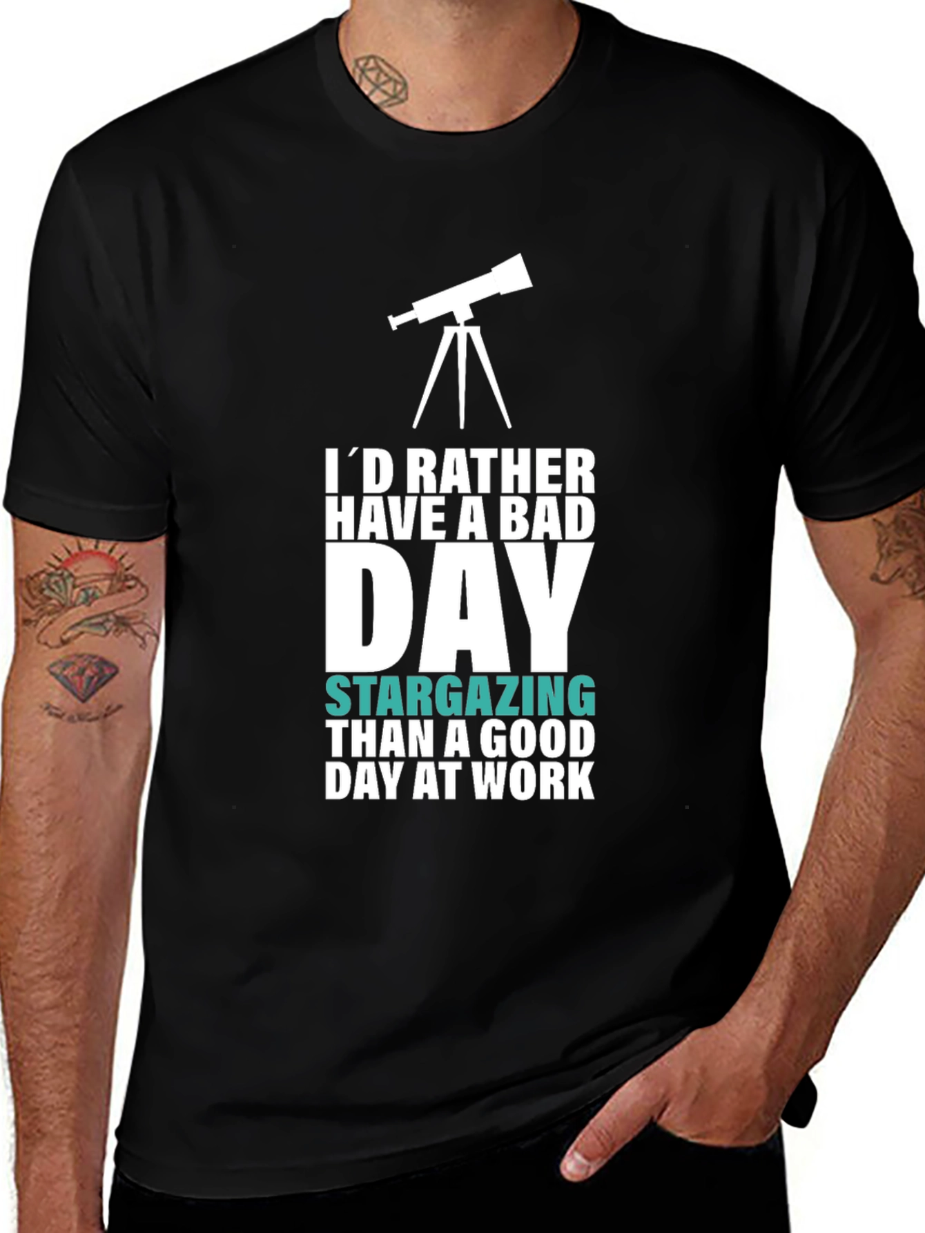 Variant 12 of Astronomy Lover T-Shirt: Bad Day Stargazing