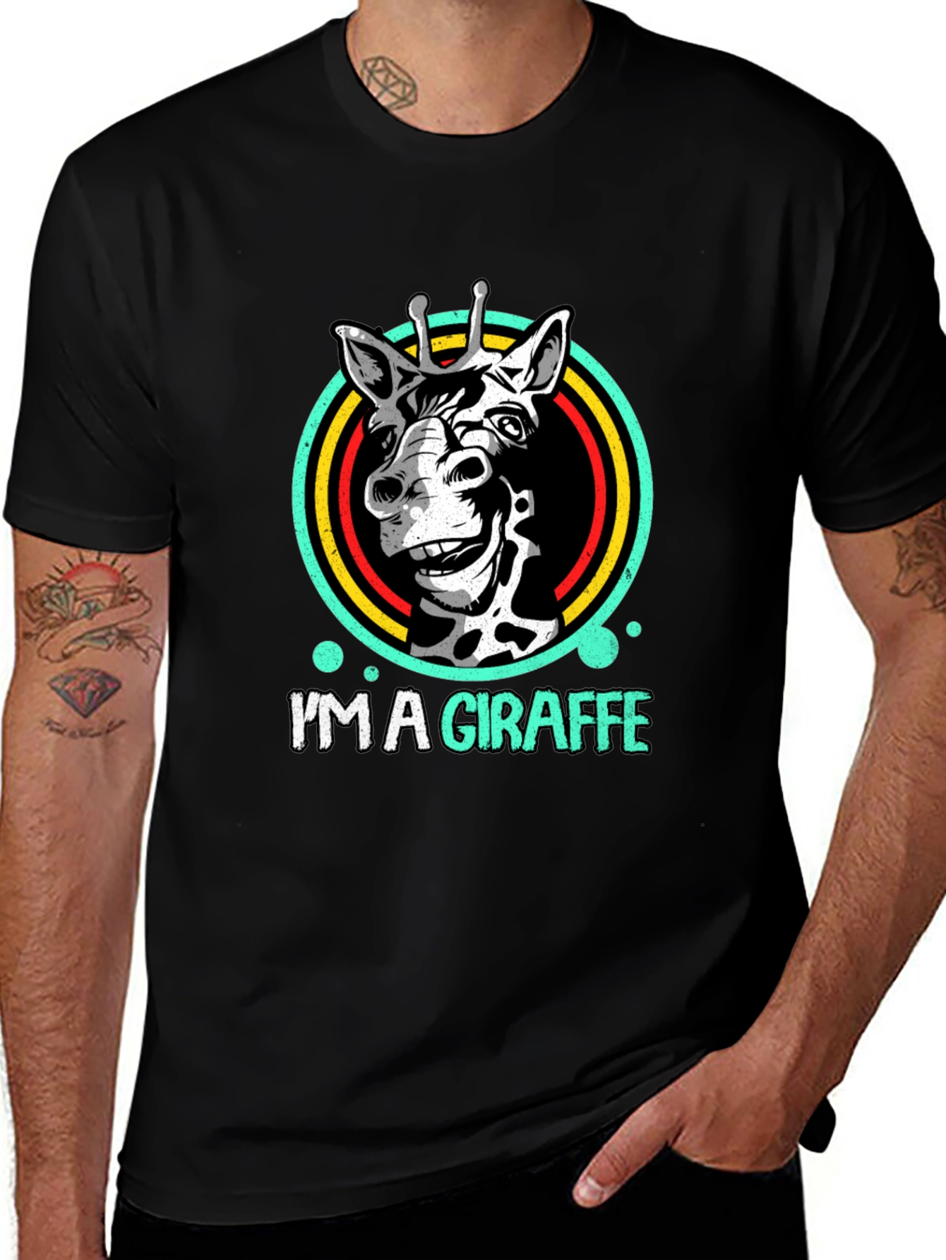 Variant 14 of I'm A Giraffe Men's Graphic Tee - Novelty T-Shirt
