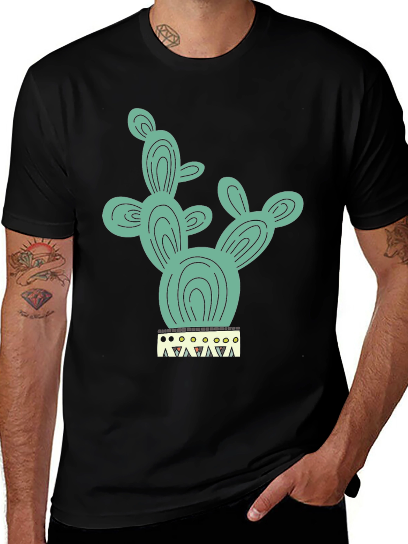 Variant 22 of Cactus Tee - Trendy Graphic Print T-Shirt