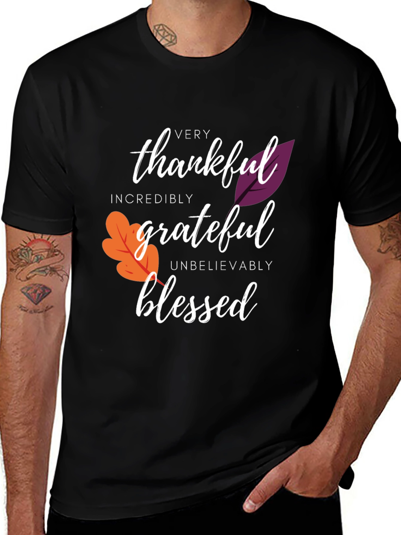Variant 29 of Thankful Grateful Blessed Graphic Tee