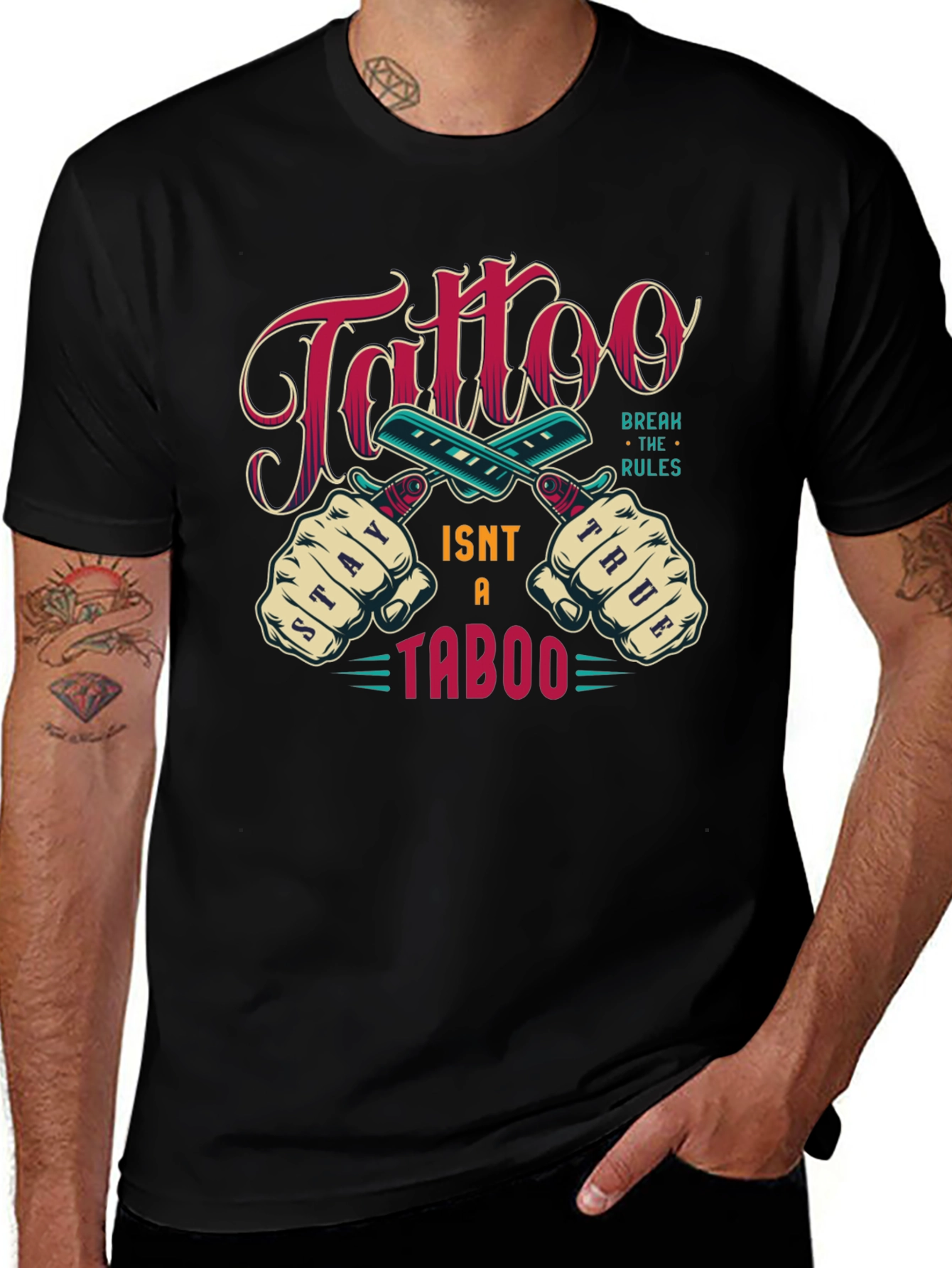 Variant 28 of Tattoo Straight Razor Graphic Tee