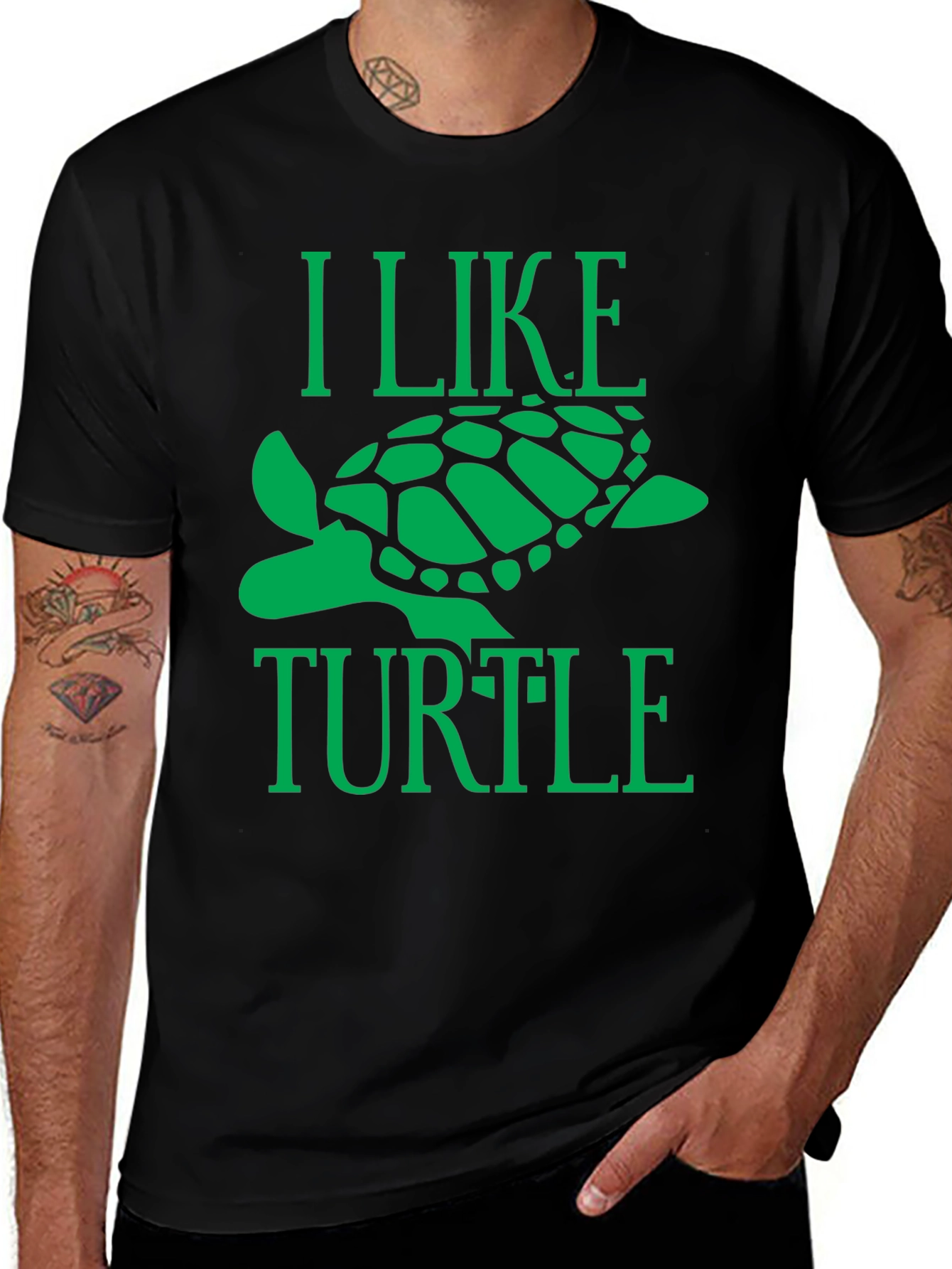 Variant 5 of I Like Turtle Graphic T-Shirt