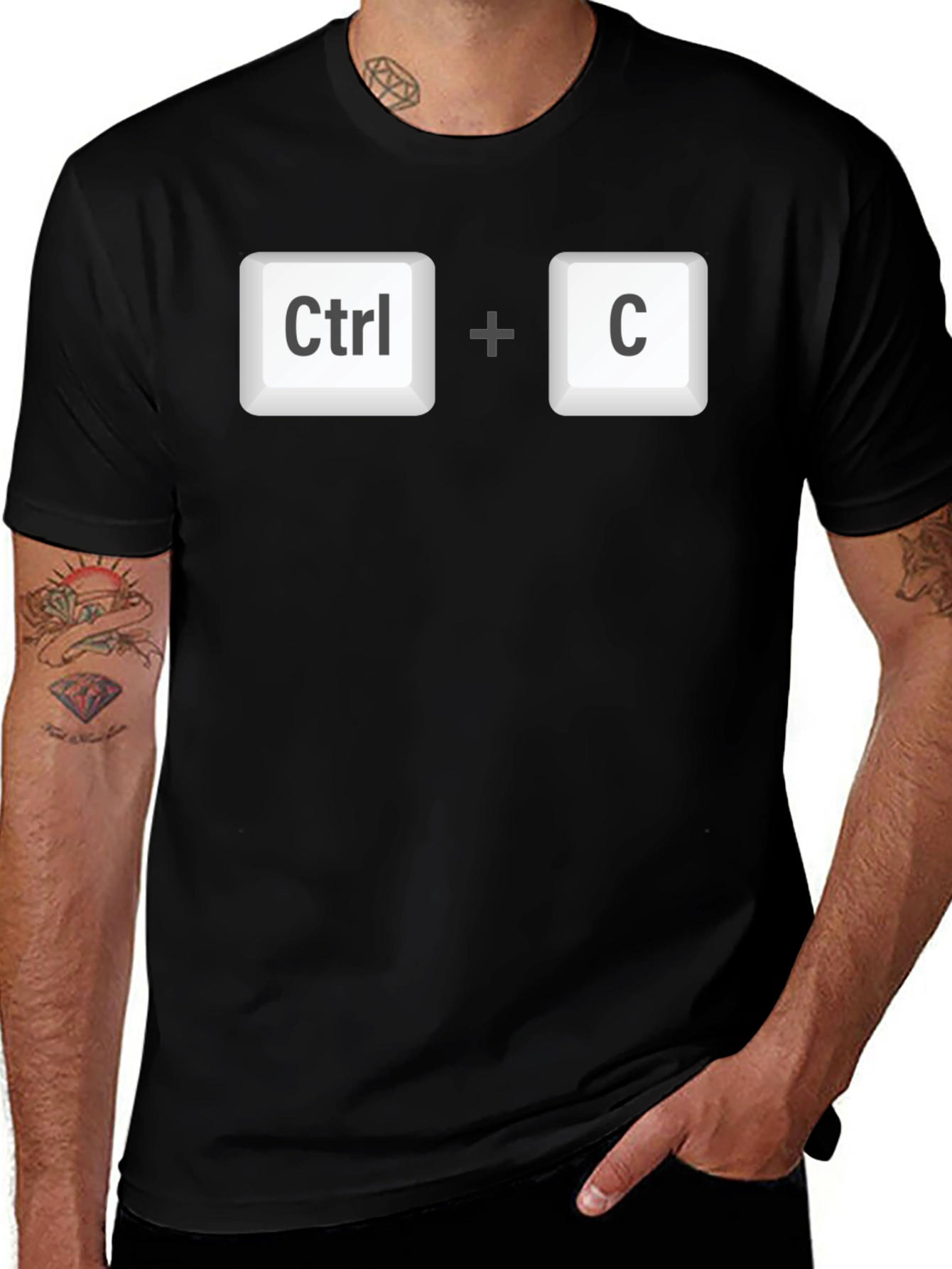 Variant 17 of Ctrl+C Copy T-Shirt | Programmer Humor Tee