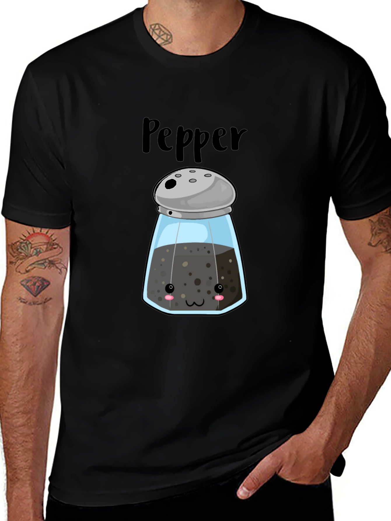 Variant 6 of Cute Kawaii Pepper Shaker T-Shirt - Foodie Gift
