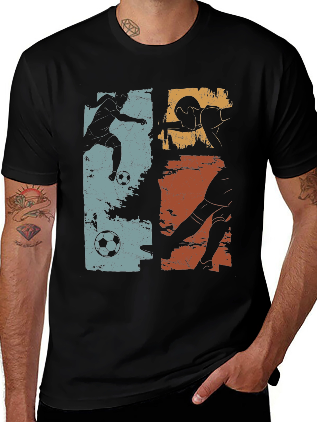 Variant 17 of Retro Soccer Player Graphic Tee - Vintage Style