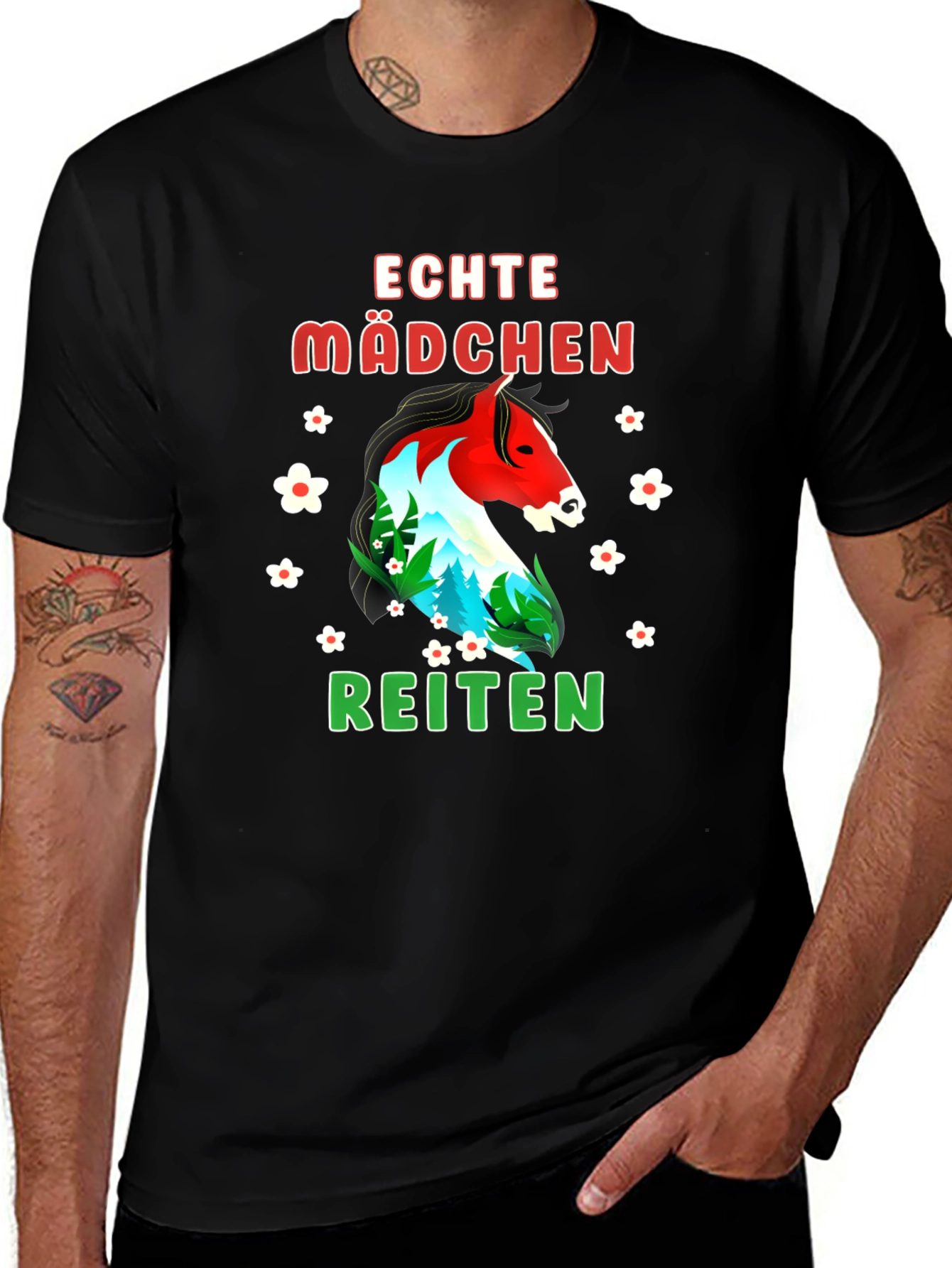Variant 8 of Echte Madchen Reiten Horse T-Shirt
