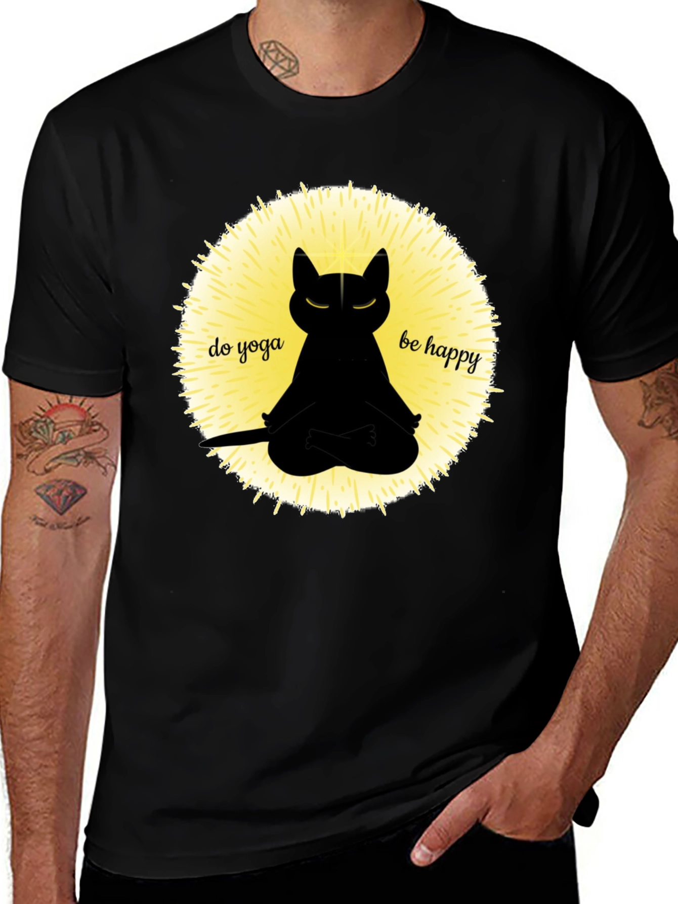 Variant 14 of Yoga Cat T-Shirt - Do Yoga Be Happy