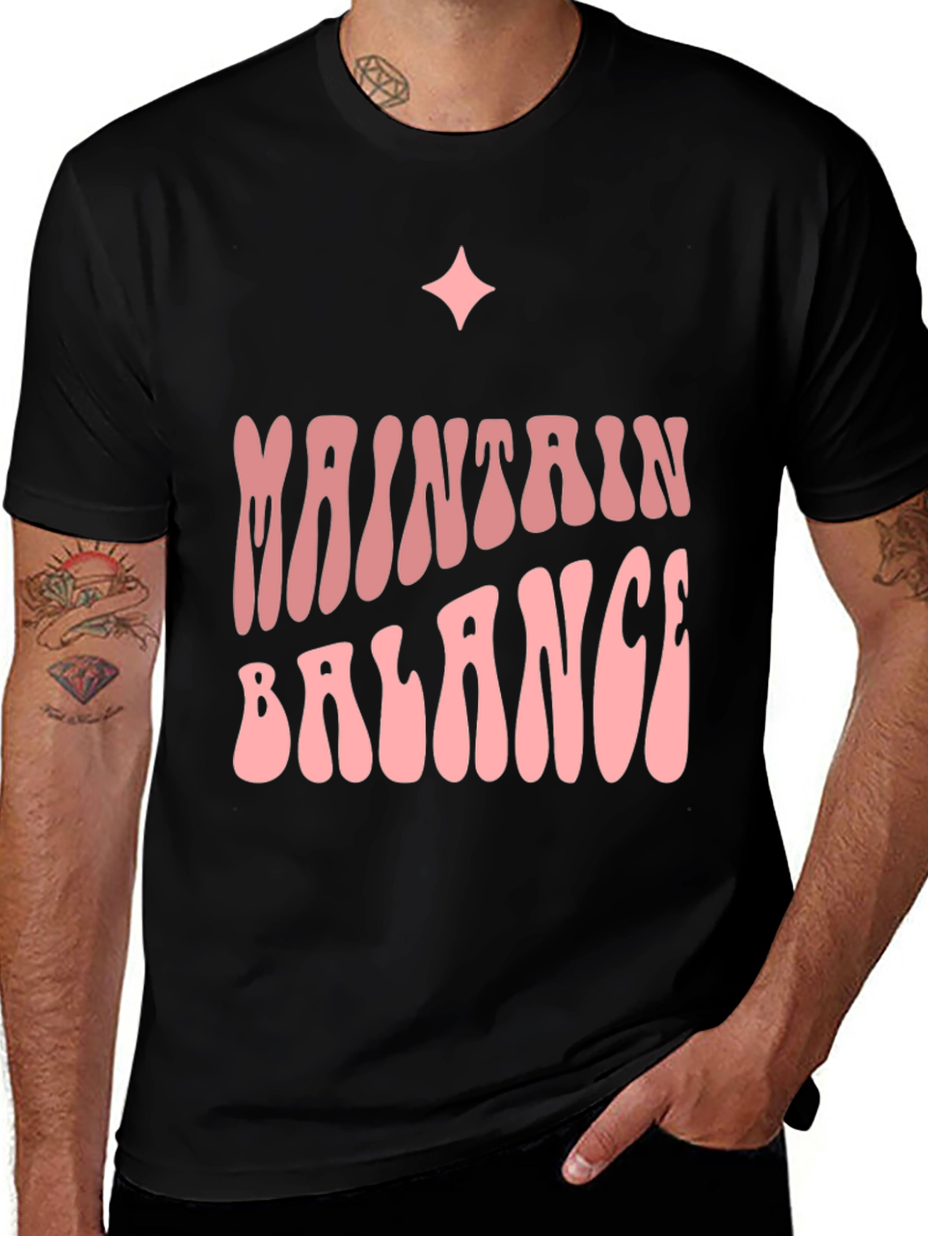 Variant 3 of Maintain Balance Graphic Tee - Trendy Comfort