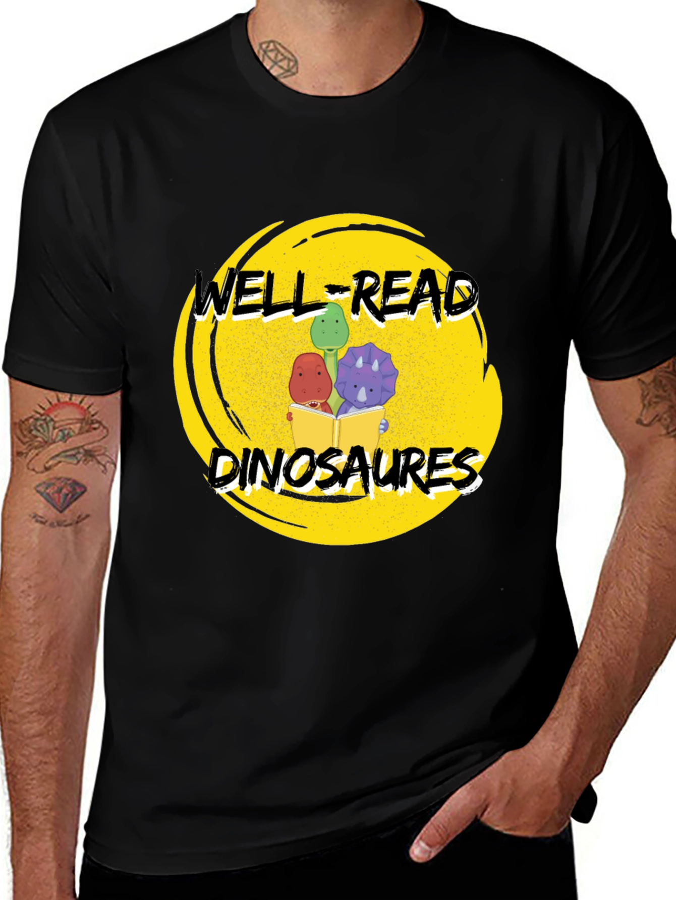 Variant 9 of Well-Read Dinosaurs Graphic Tee