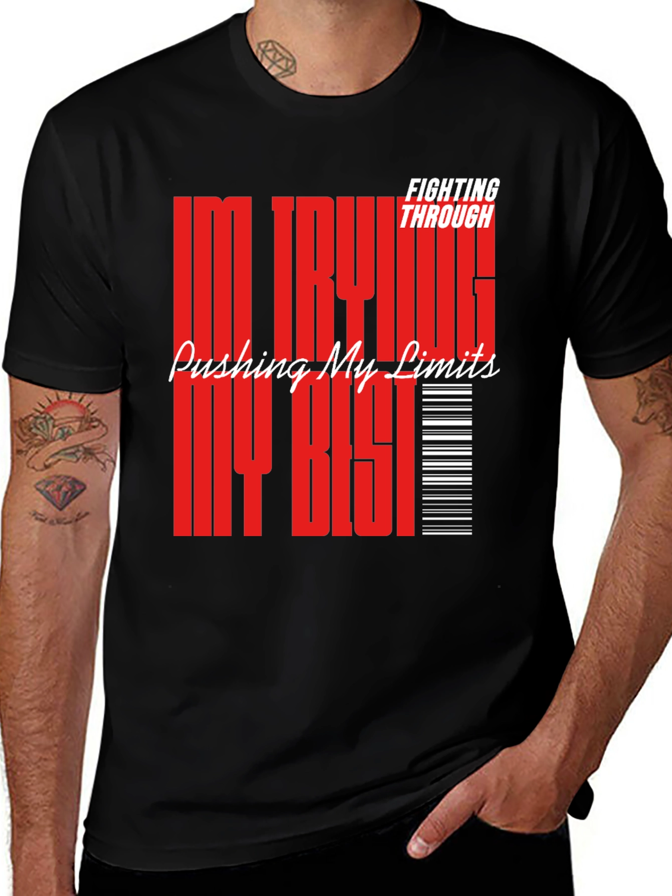 Variant 11 of Motivational Graphic Tee: Pushing My Limits T-Shirt