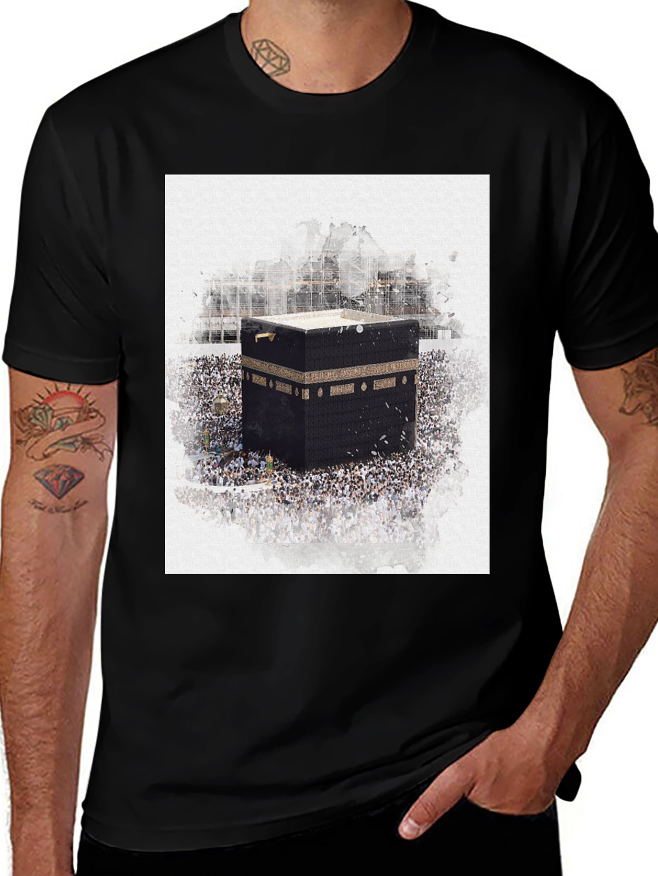 Kaaba Graphic Black T-Shirt