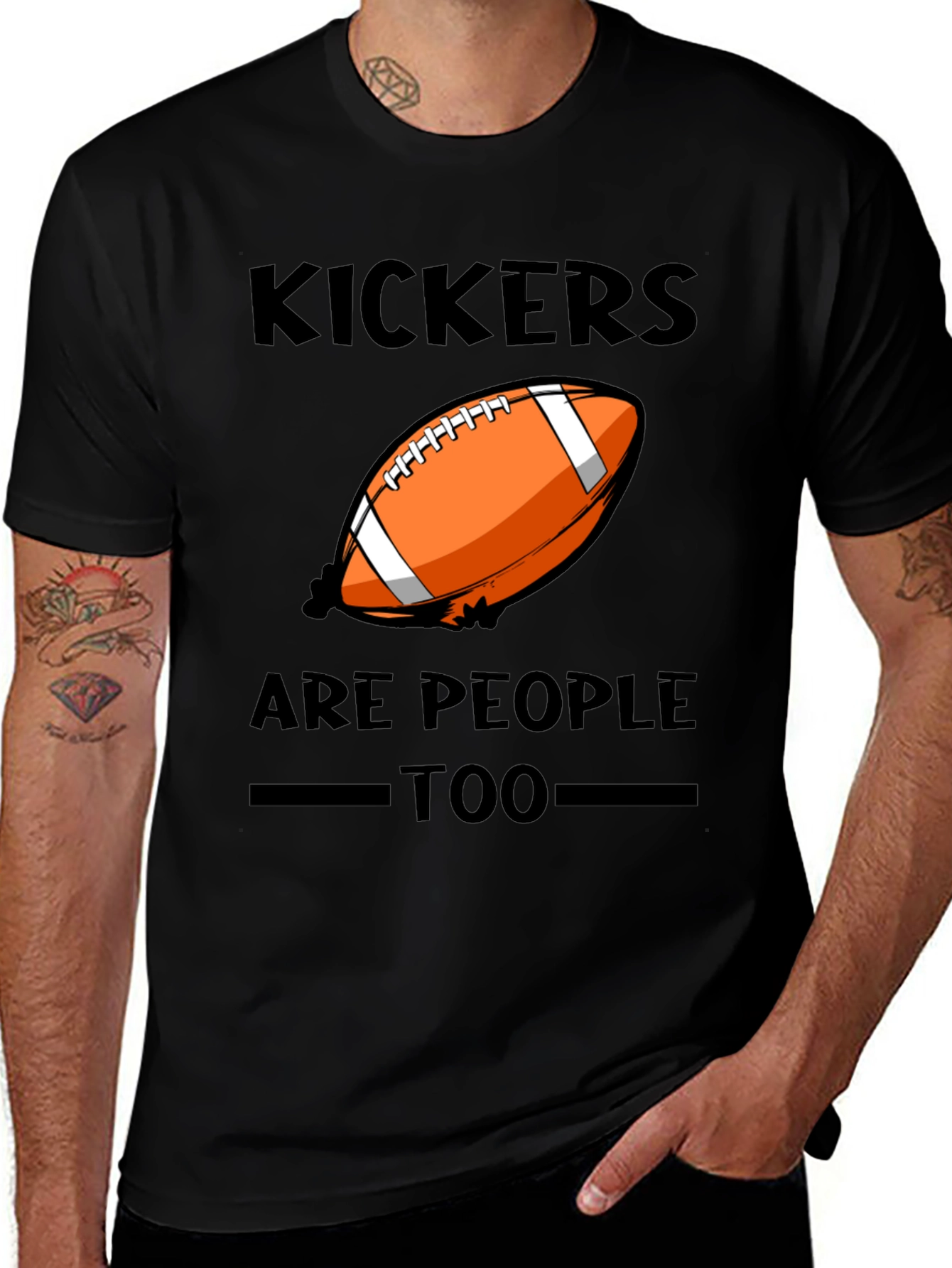 Variant 13 of Kickers are People Too Football Graphic T-Shirt