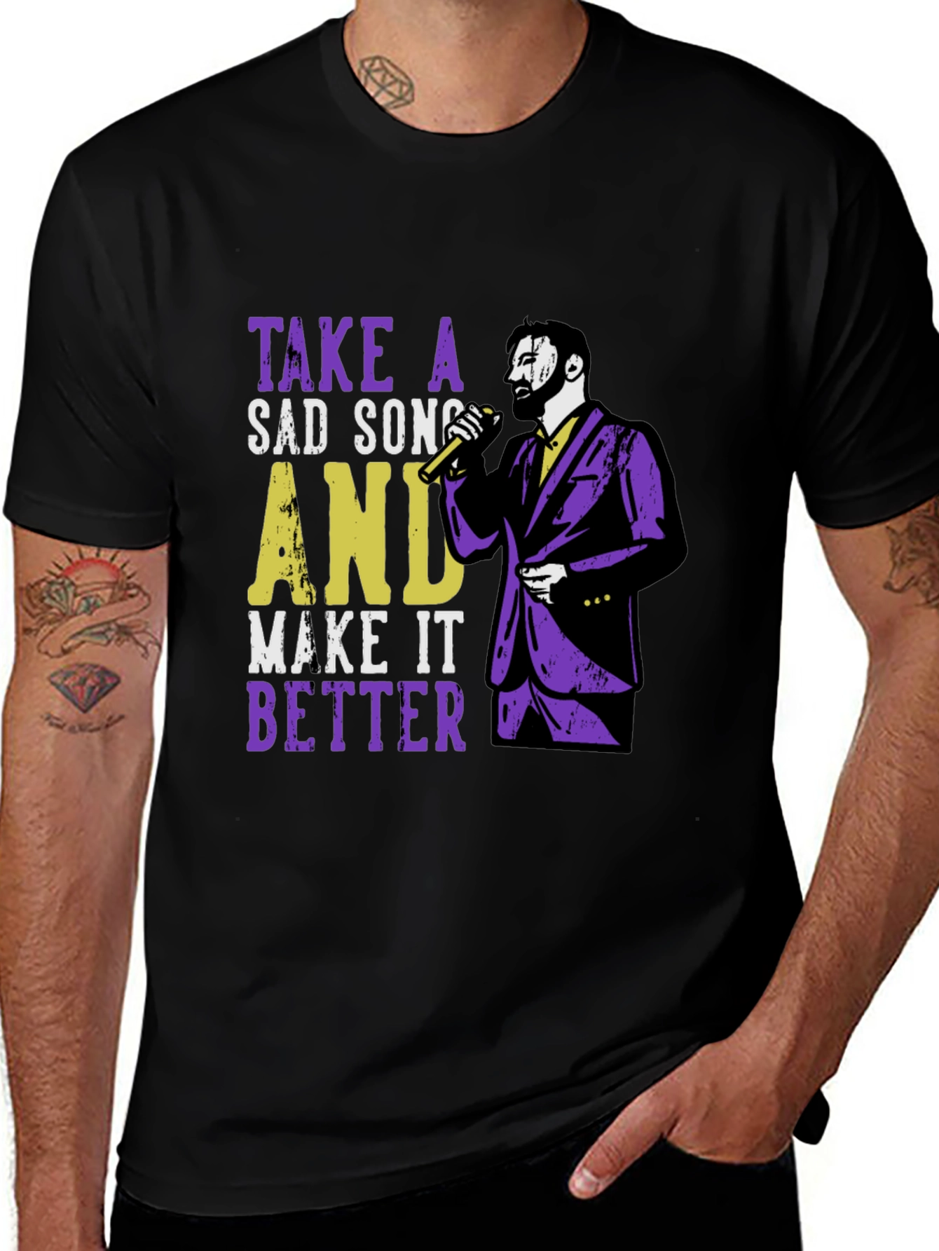 Variant 19 of Take a Sad Song T-Shirt - Musician Graphic Tee