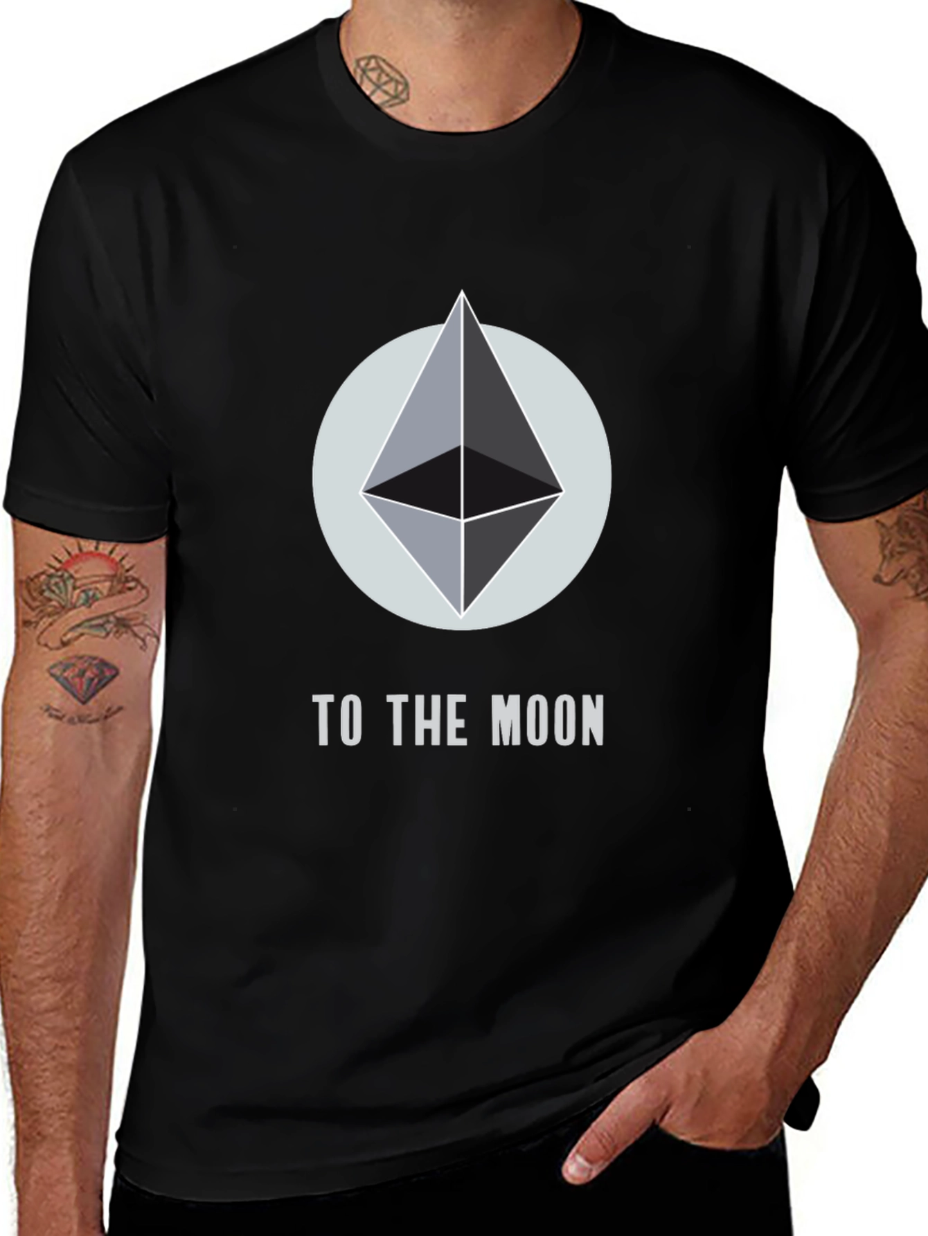 Ethereum To The Moon Black T-Shirt