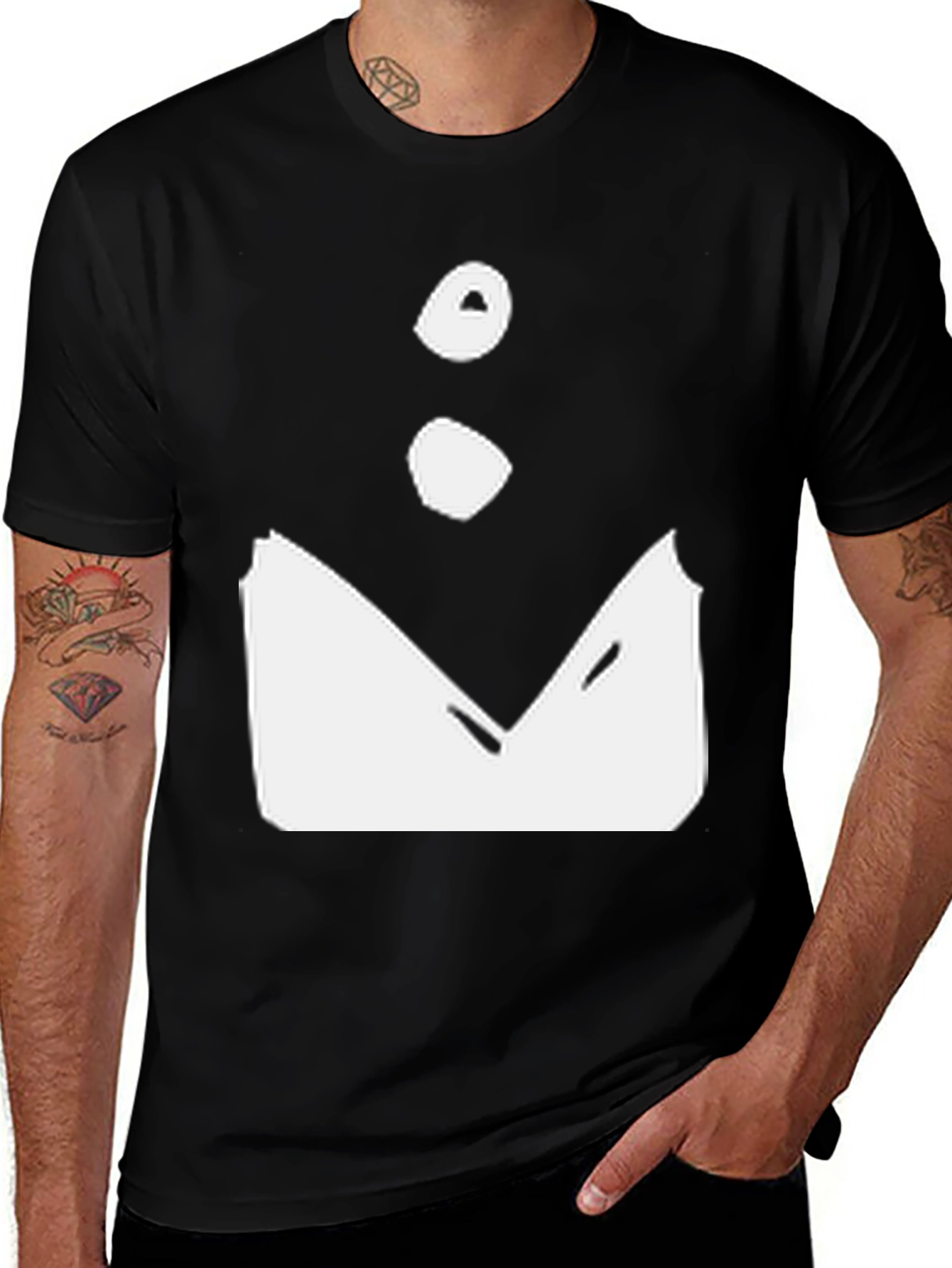 Variant 23 of Tuxedo Graphic Tee - Stylish Black Cotton Blend T-Shirt