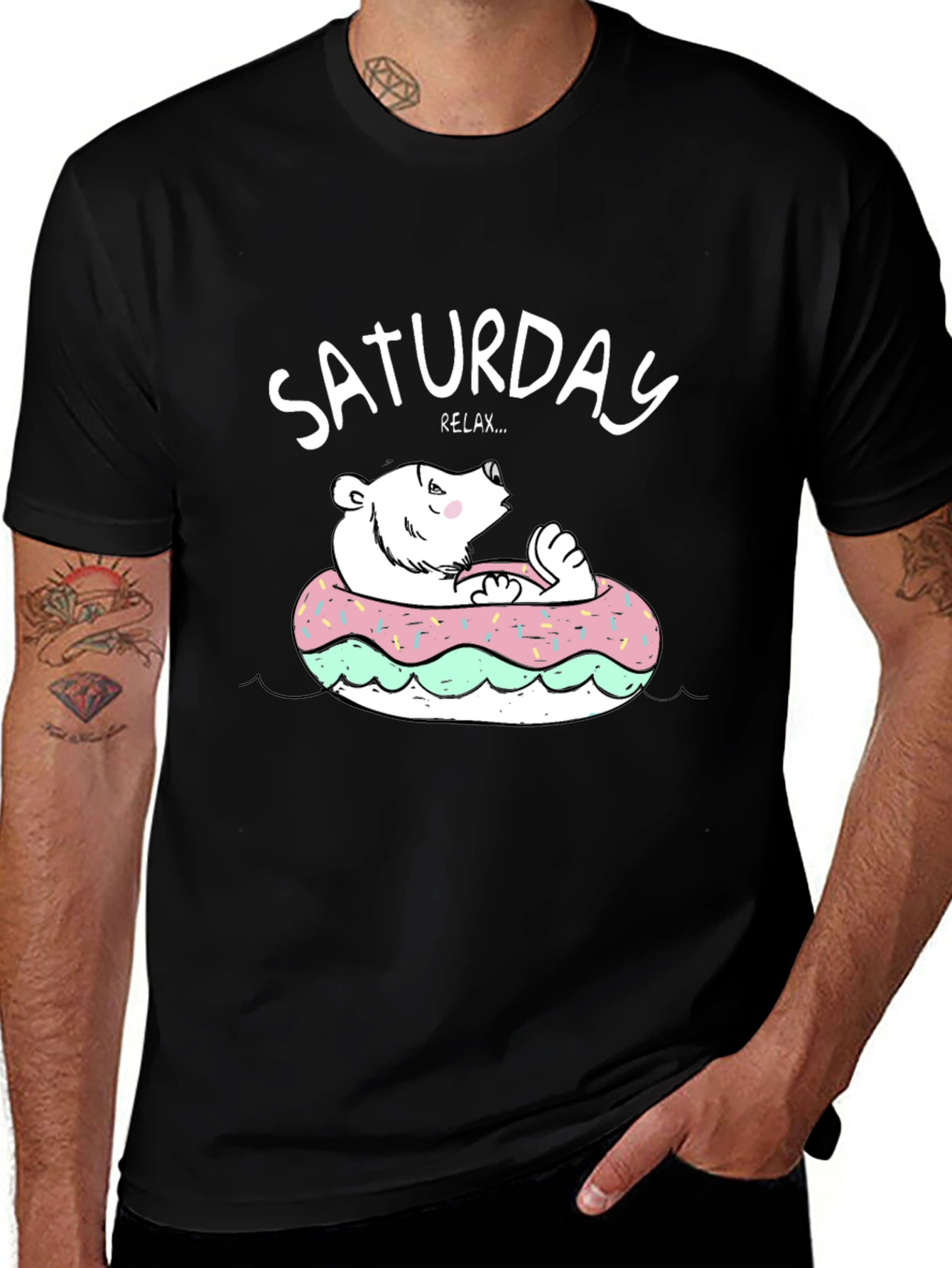 Variant 19 of Saturday Relax Bear Donut T-Shirt