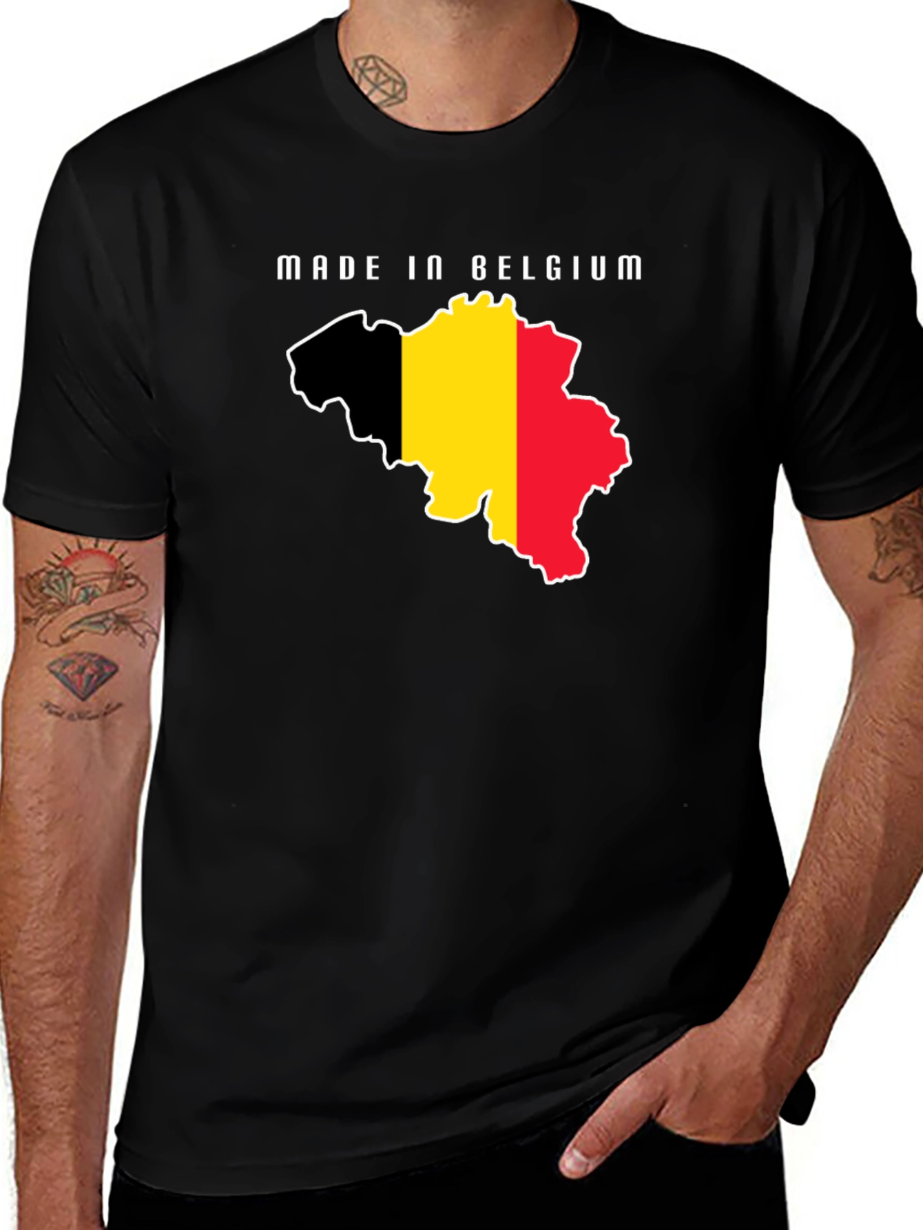 Made in Belgium T-Shirt - Country Flag Design